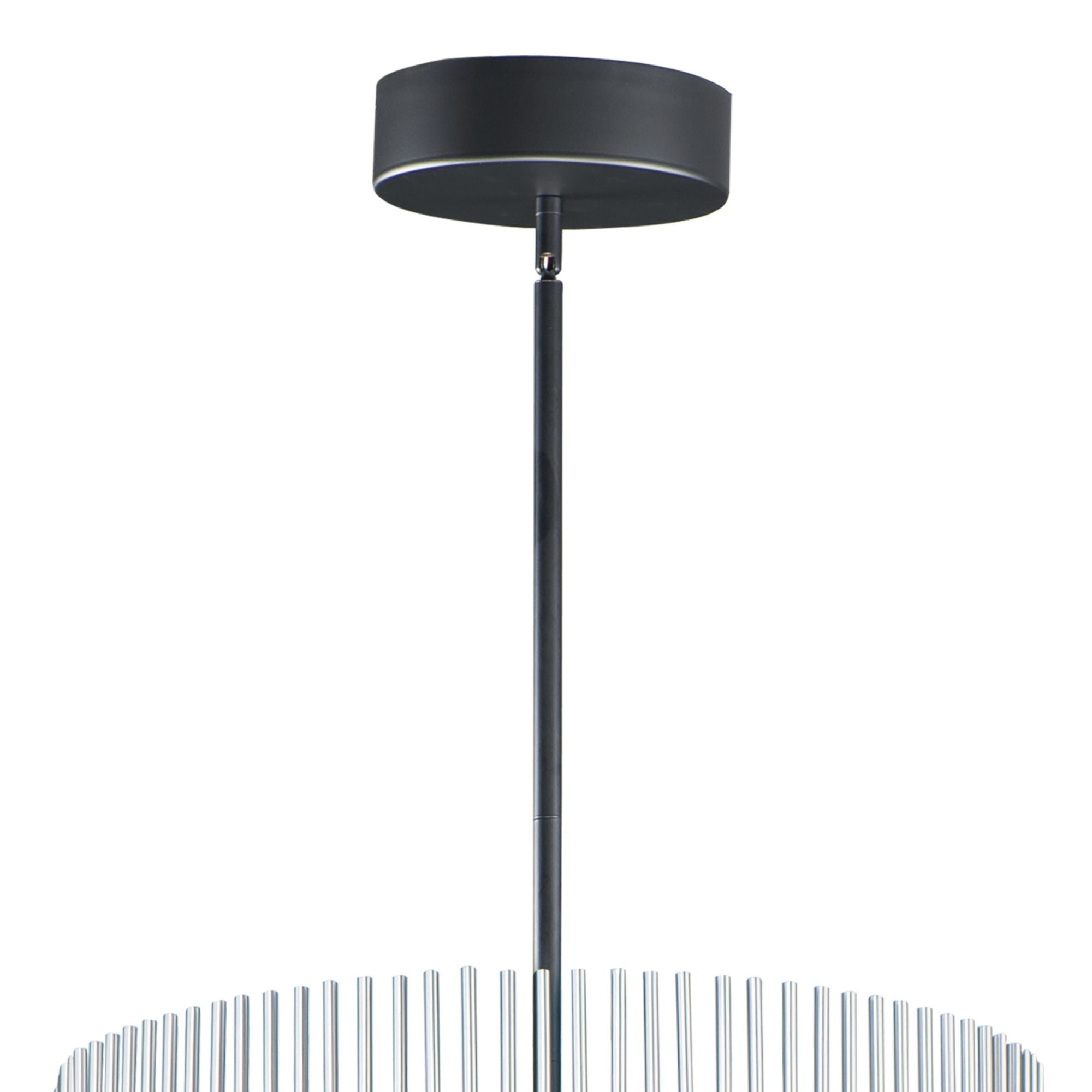 Chimes 5CCT 24" LED Pendant, Black & Satin Nickel Finish
