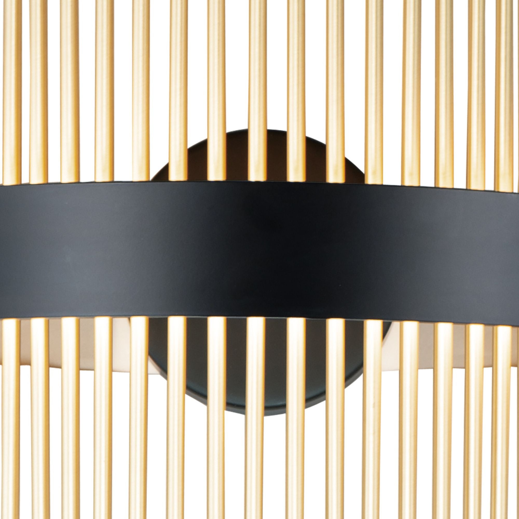 Chimes 5CCT 15" LED Wall Sconce, Black & Satin Brass Finish