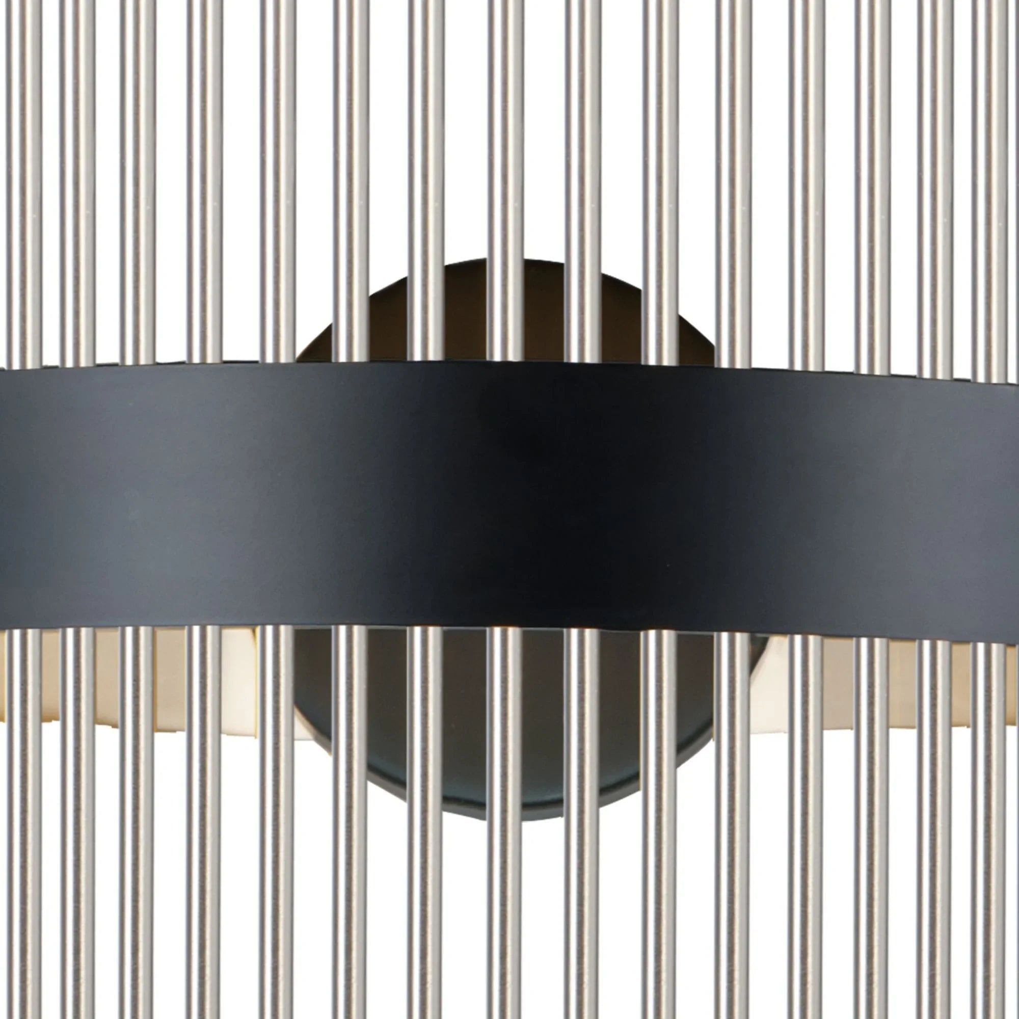 ET2 Lighting - Chimes WiZ 15" LED Wall Sconce, Black & Satin Nickel Finish | Bees Lighting