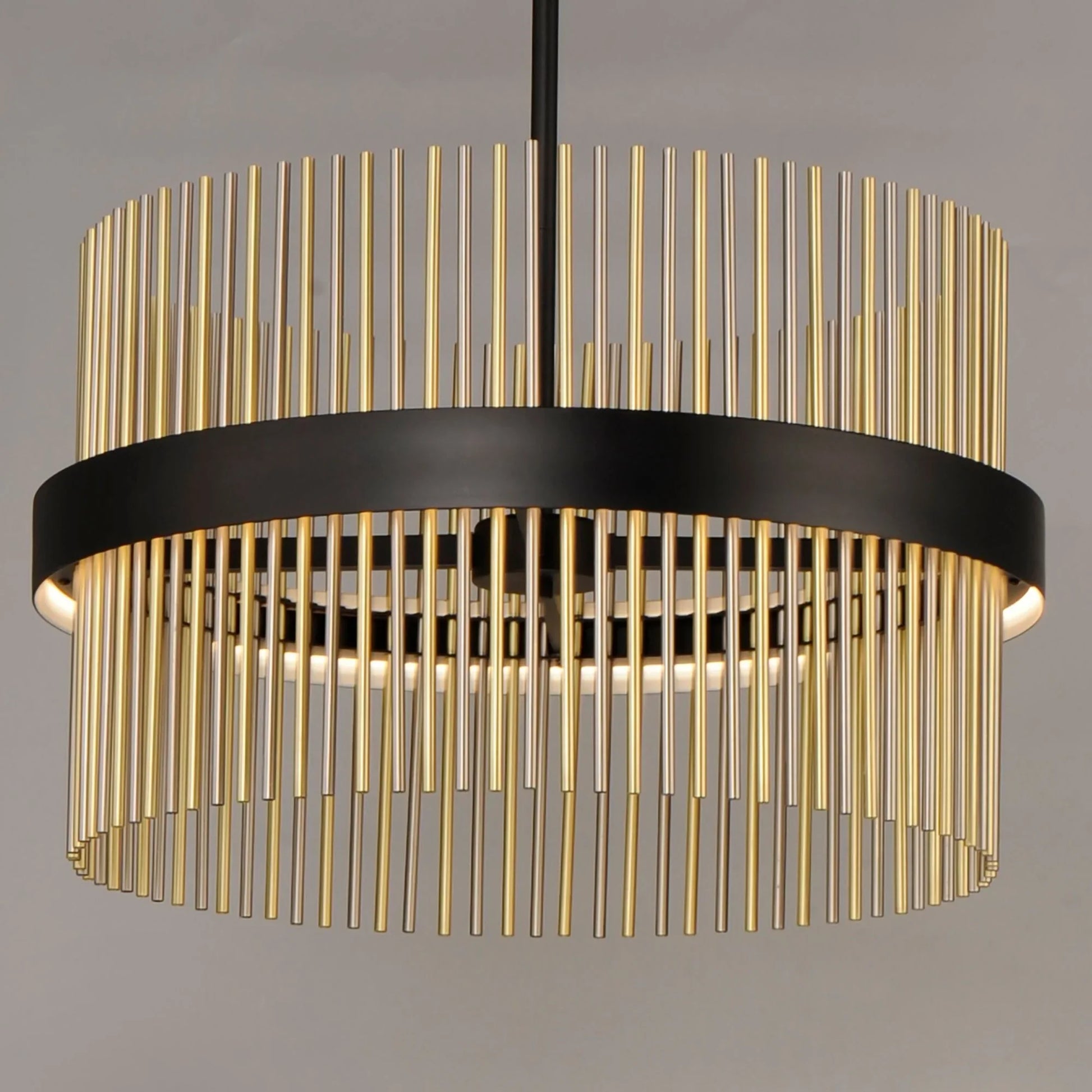 ET2 Lighting - Chimes WiZ 24" LED Pendant, Black, Satin Nickel & Satin Brass Finish | Bees Lighting