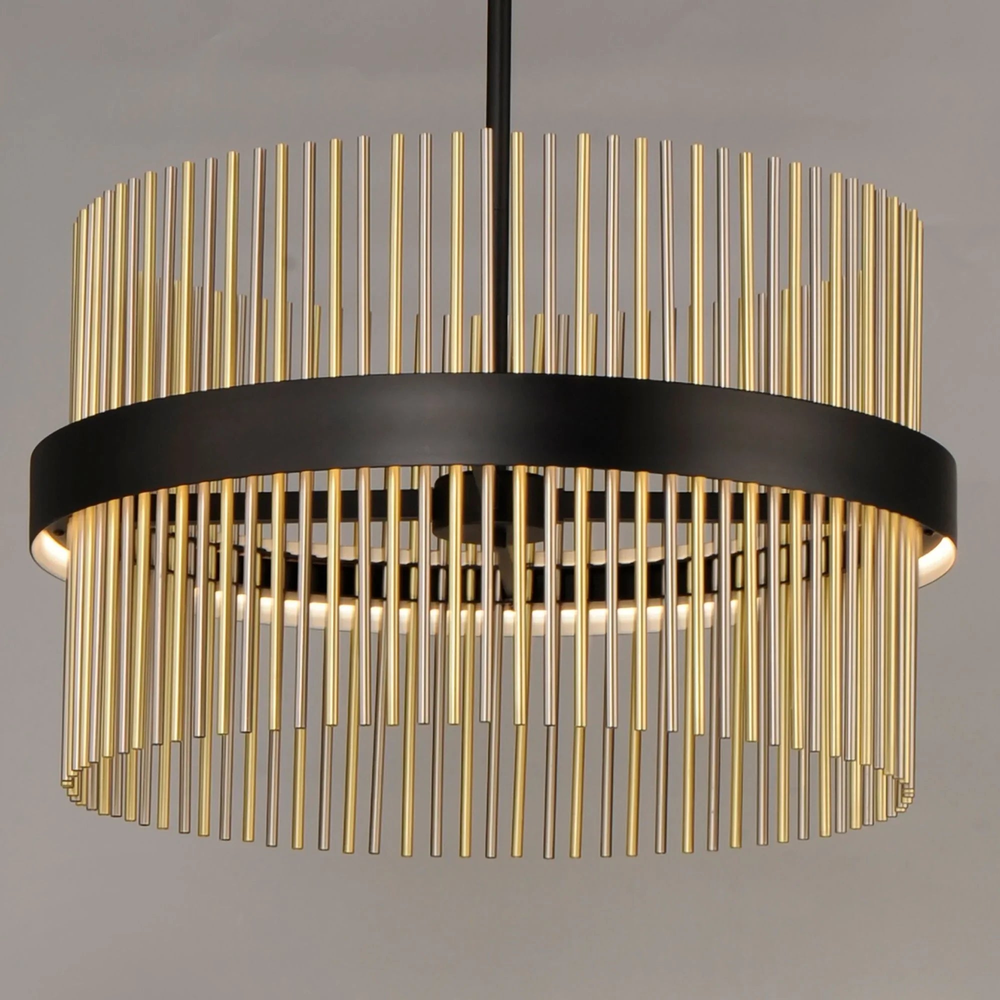 ET2 Lighting - Chimes WiZ 24" LED Pendant, Black, Satin Nickel & Satin Brass Finish | Bees Lighting