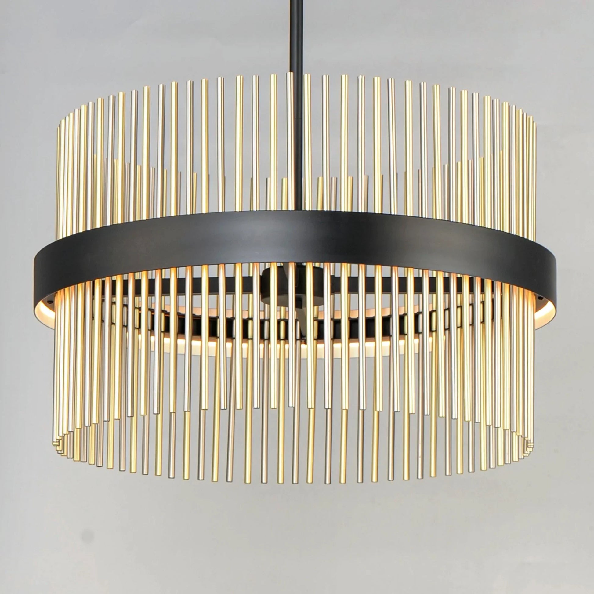 ET2 Lighting - Chimes WiZ 24" LED Pendant, Black, Satin Nickel & Satin Brass Finish | Bees Lighting