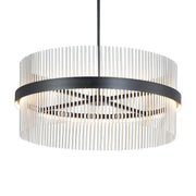 Chimes WiZ 34" LED Pendant, Black & Satin Nickel Finish