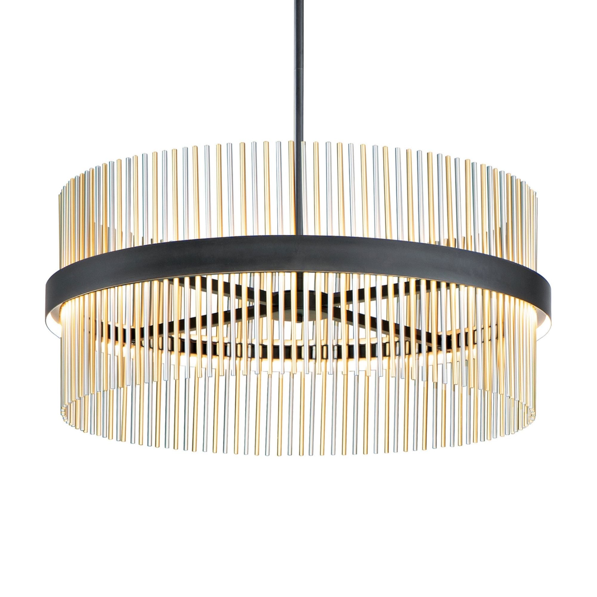 Chimes WiZ 34" LED Pendant, Black, Satin Nickel & Satin Brass Finish