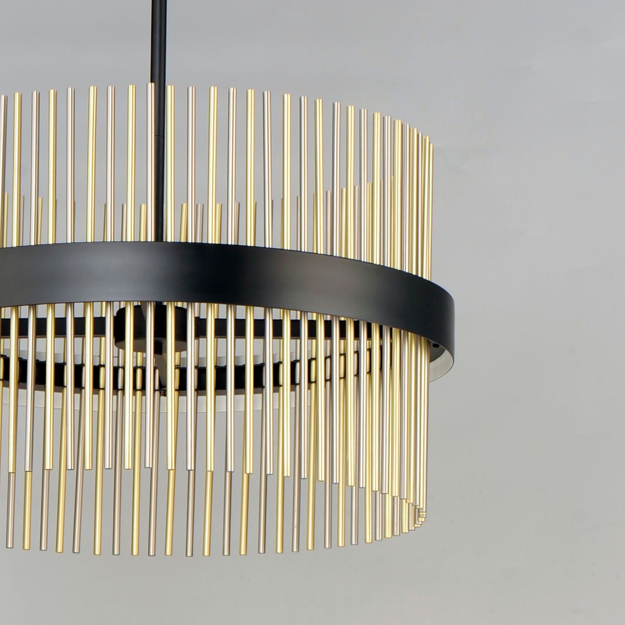 Chimes WiZ 34" LED Pendant, Black, Satin Nickel & Satin Brass Finish