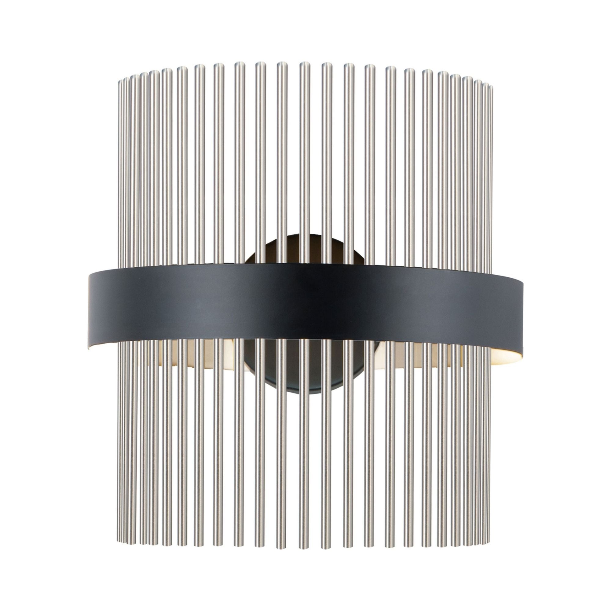 Chimes WiZ 15" LED Wall Sconce, Black & Satin Nickel Finish