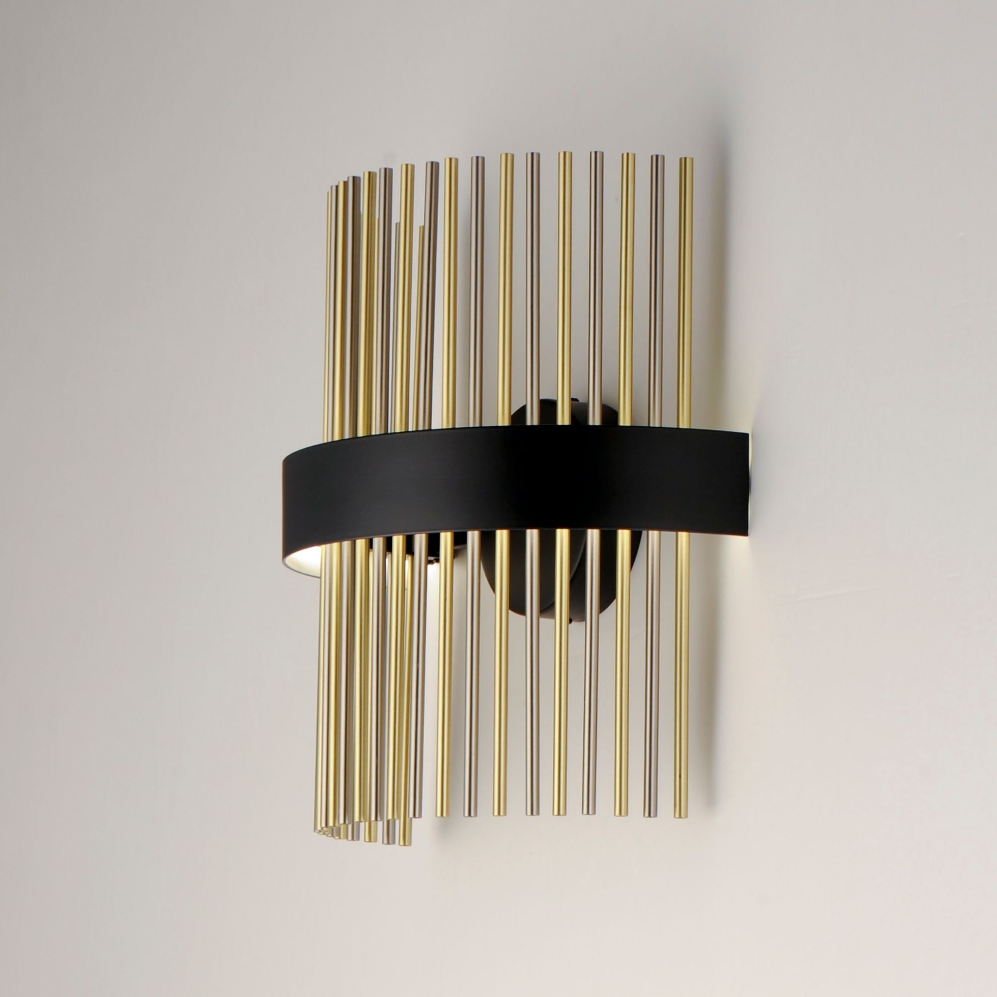 Chimes WiZ 15" LED Wall Sconce, Black, Nickel & Brass Finish