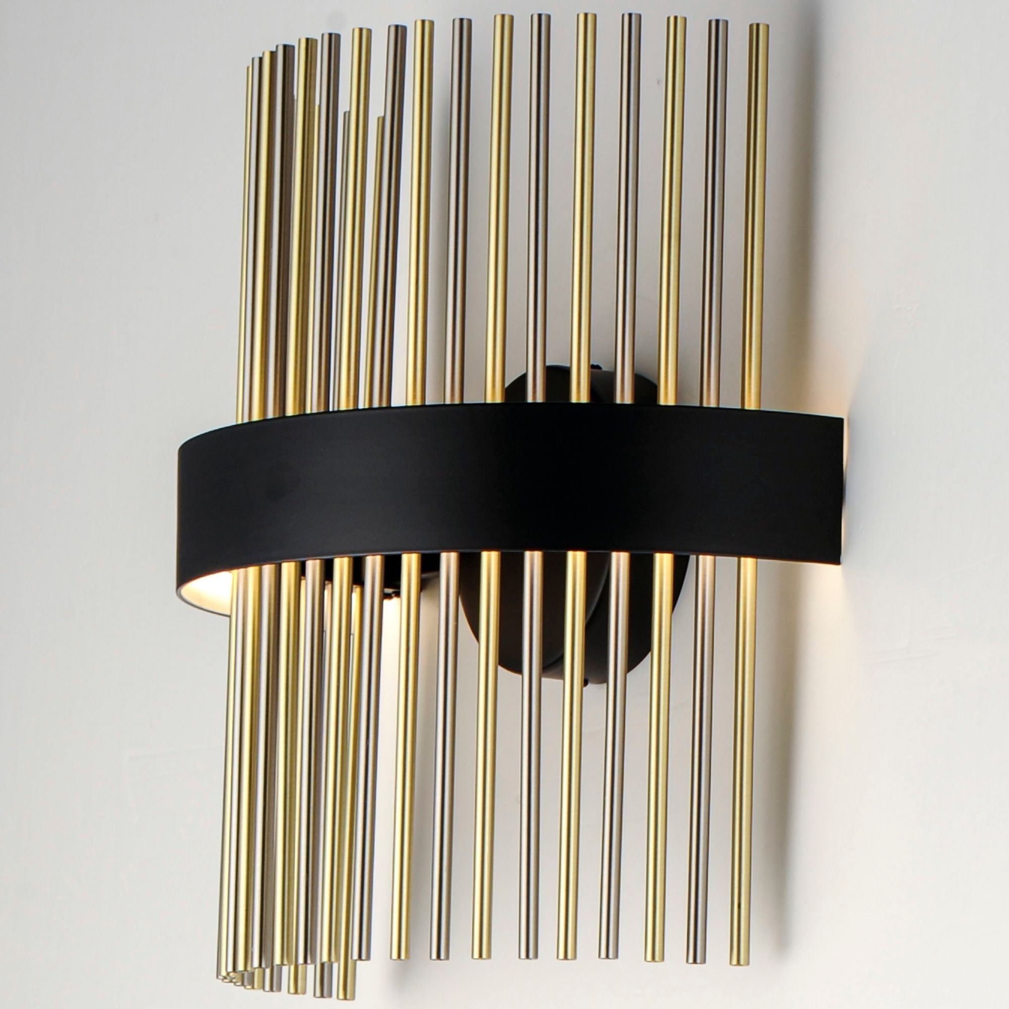 Chimes WiZ 15" LED Wall Sconce, Black, Nickel & Brass Finish