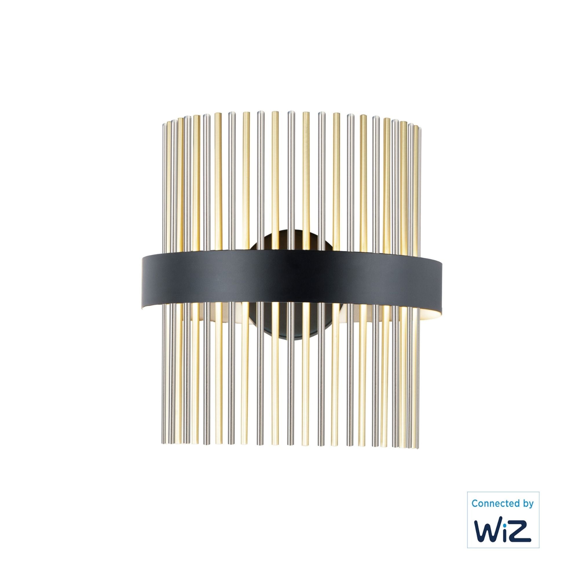 Chimes WiZ 15" LED Wall Sconce, Black, Nickel & Brass Finish