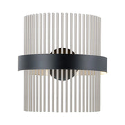 ET2 Lighting - Chimes WiZ 15" LED Wall Sconce, Black & Satin Nickel Finish | Bees Lighting