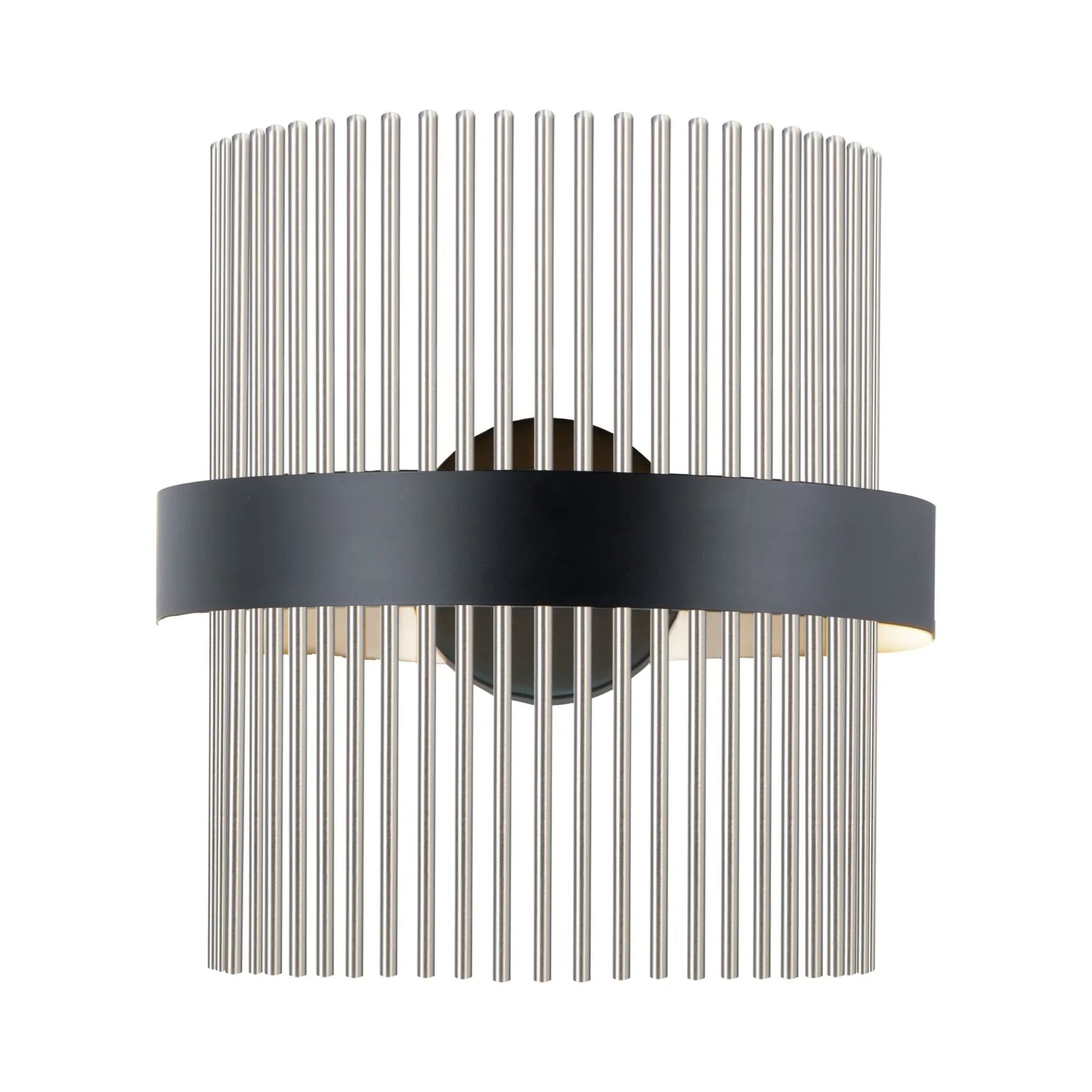 ET2 Lighting - Chimes WiZ 15" LED Wall Sconce, Black & Satin Nickel Finish | Bees Lighting
