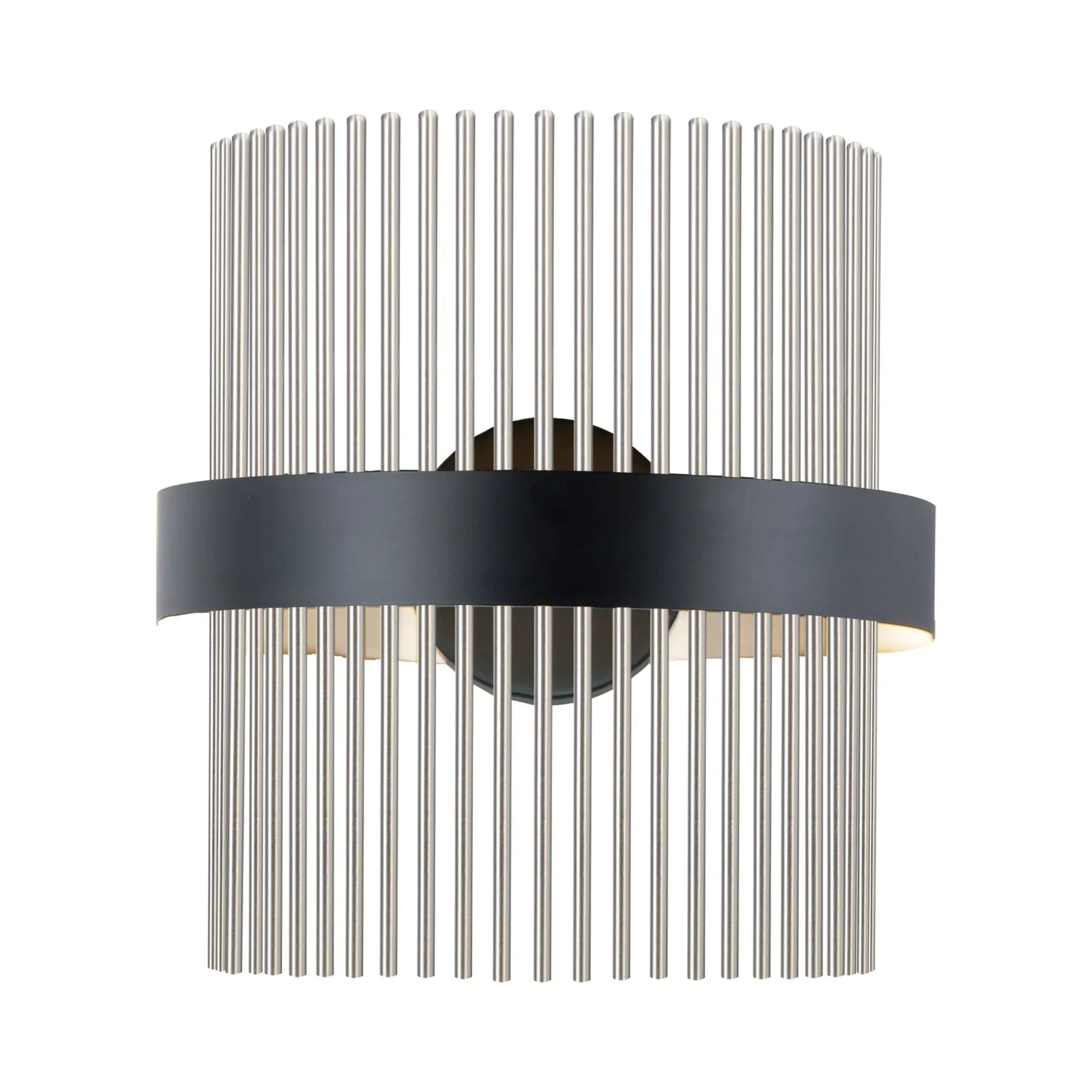 ET2 Lighting - Chimes WiZ 15" LED Wall Sconce, Black & Satin Nickel Finish | Bees Lighting