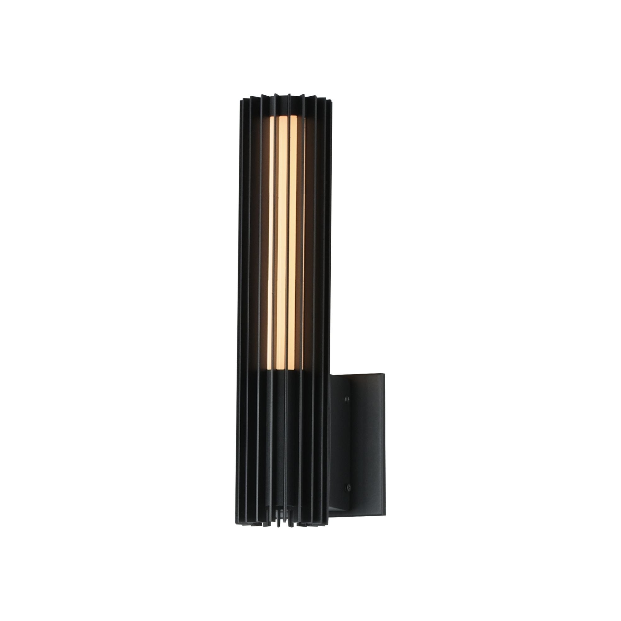 Citadel 15" LED Outdoor Wall Sconce, Black Finish
