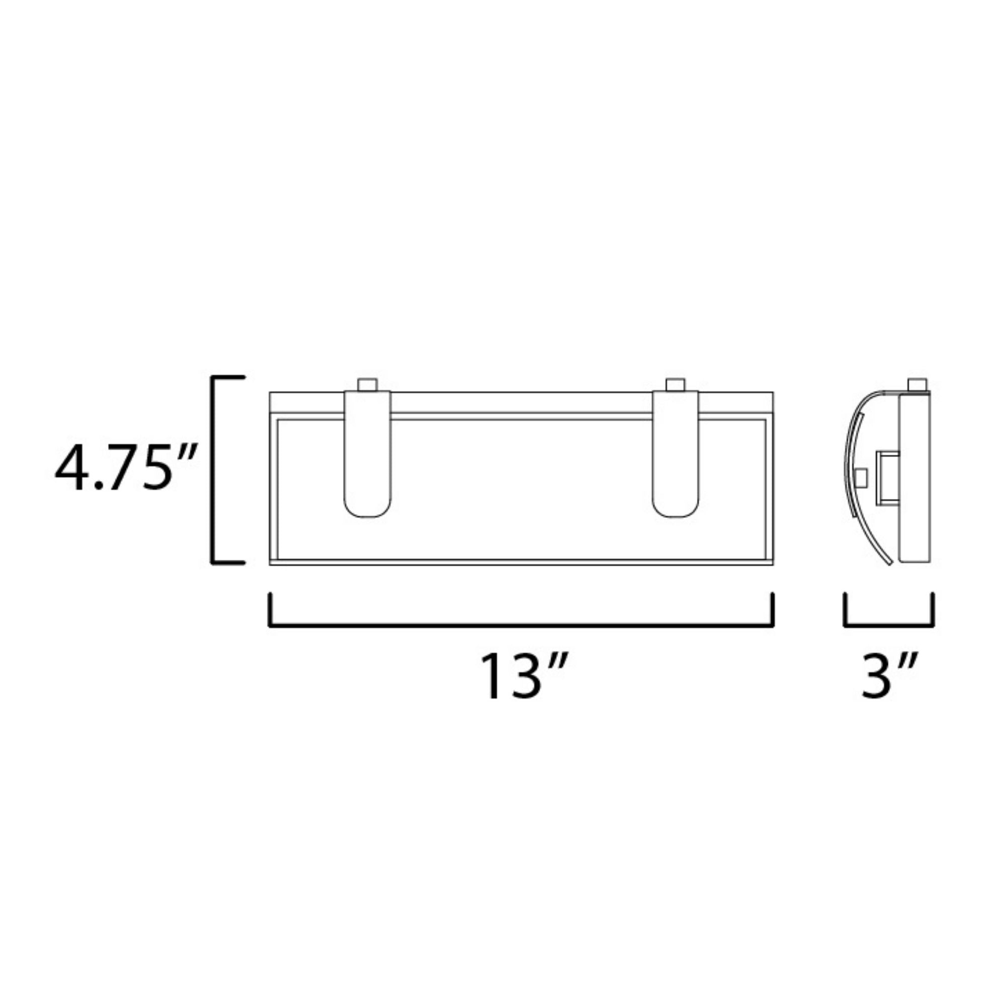 Clutch 13" LED Bath Vanity, Polished Chrome Finish