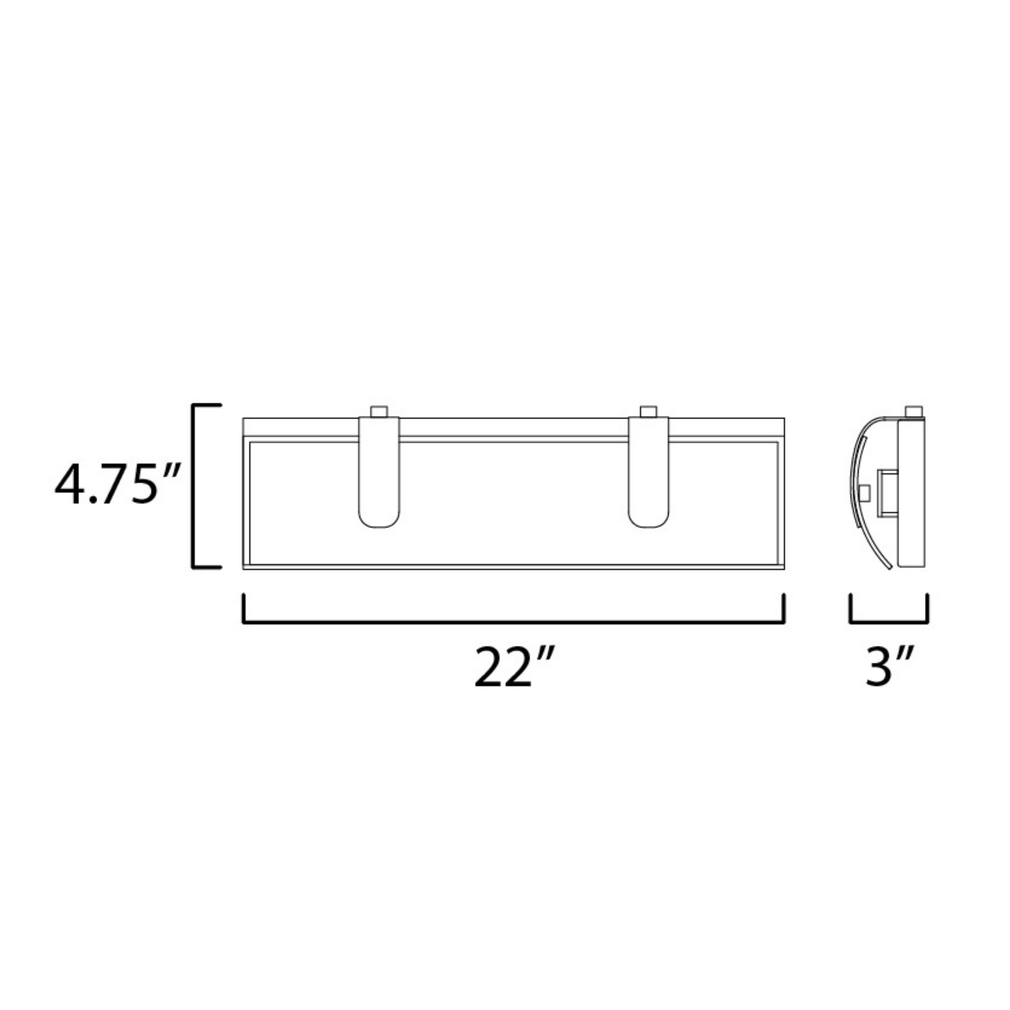 Clutch 22" LED Bath Vanity, Polished Chrome Finish