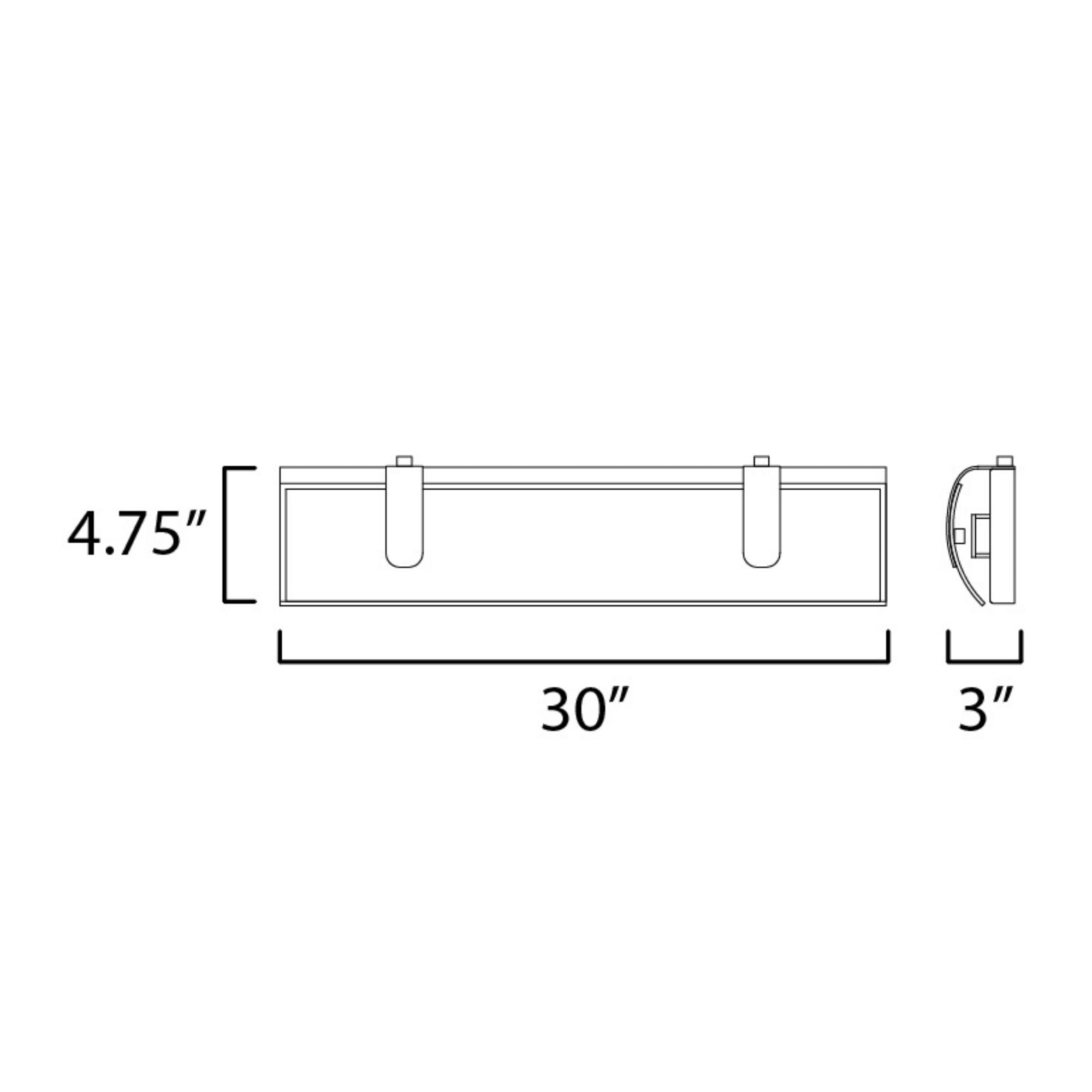 Clutch 30" LED Bath Vanity, Black Finish
