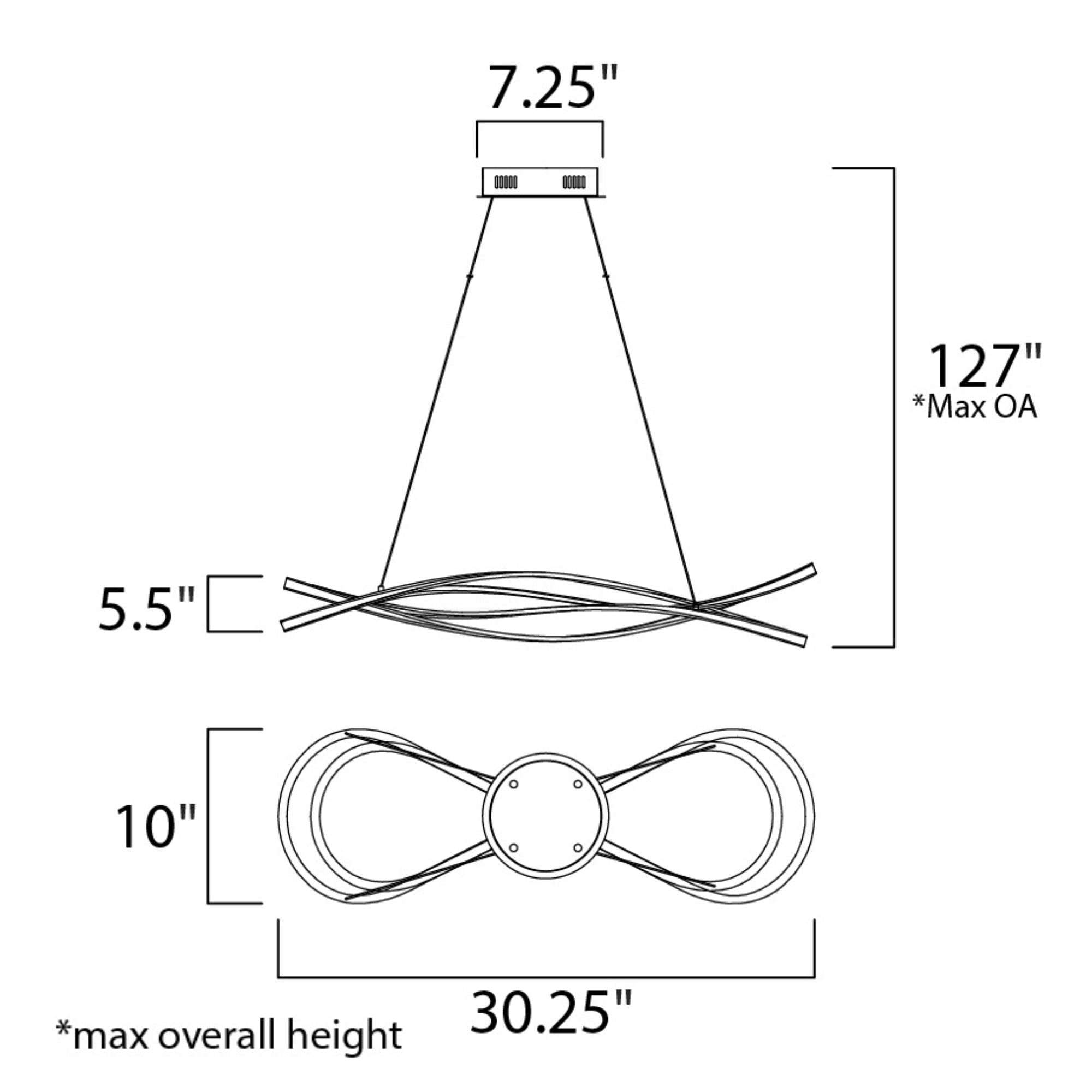 ET2 Lighting - Coaster 30" LED Pendant, Polished Chrome Finish | Bees Lighting