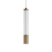 Cortex 10" LED Mini Pendant, Natural Aged Brass Finish
