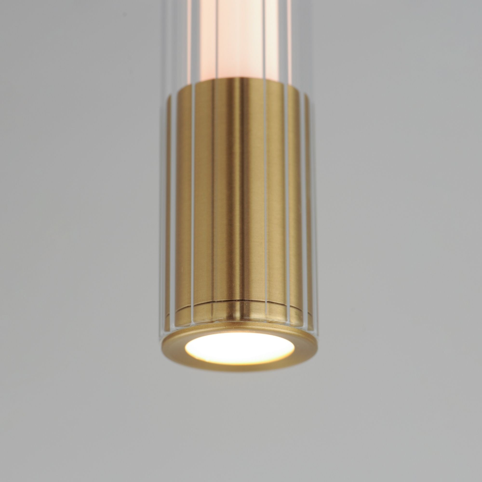 Cortex 10" LED Mini Pendant, Natural Aged Brass Finish