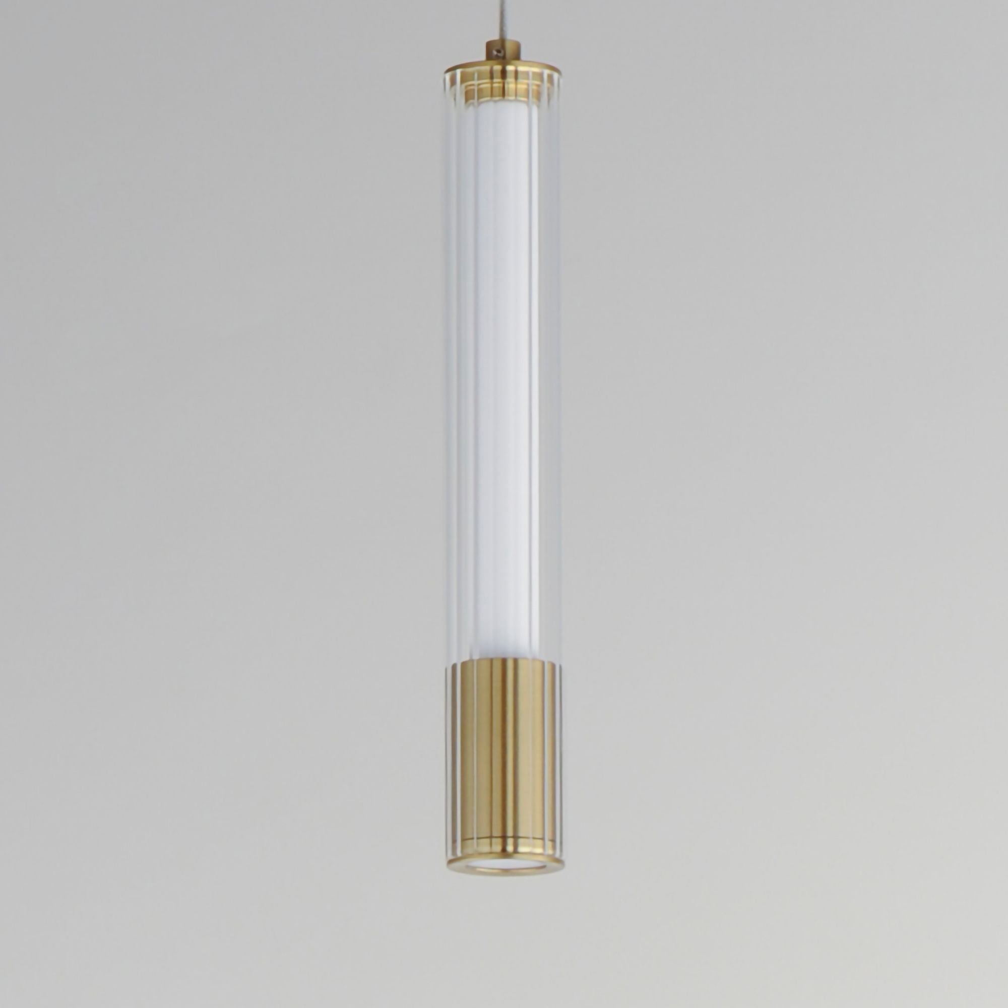 Cortex 10" LED Mini Pendant, Natural Aged Brass Finish