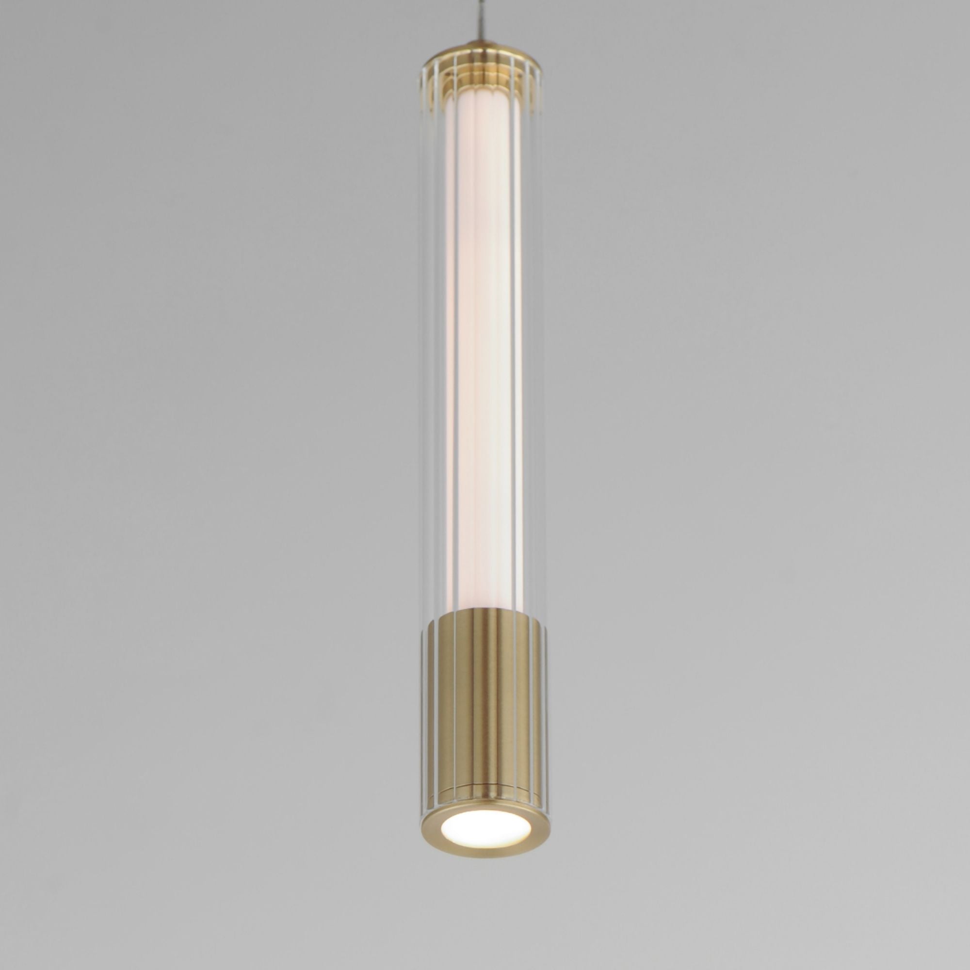 Cortex 10" LED Mini Pendant, Natural Aged Brass Finish