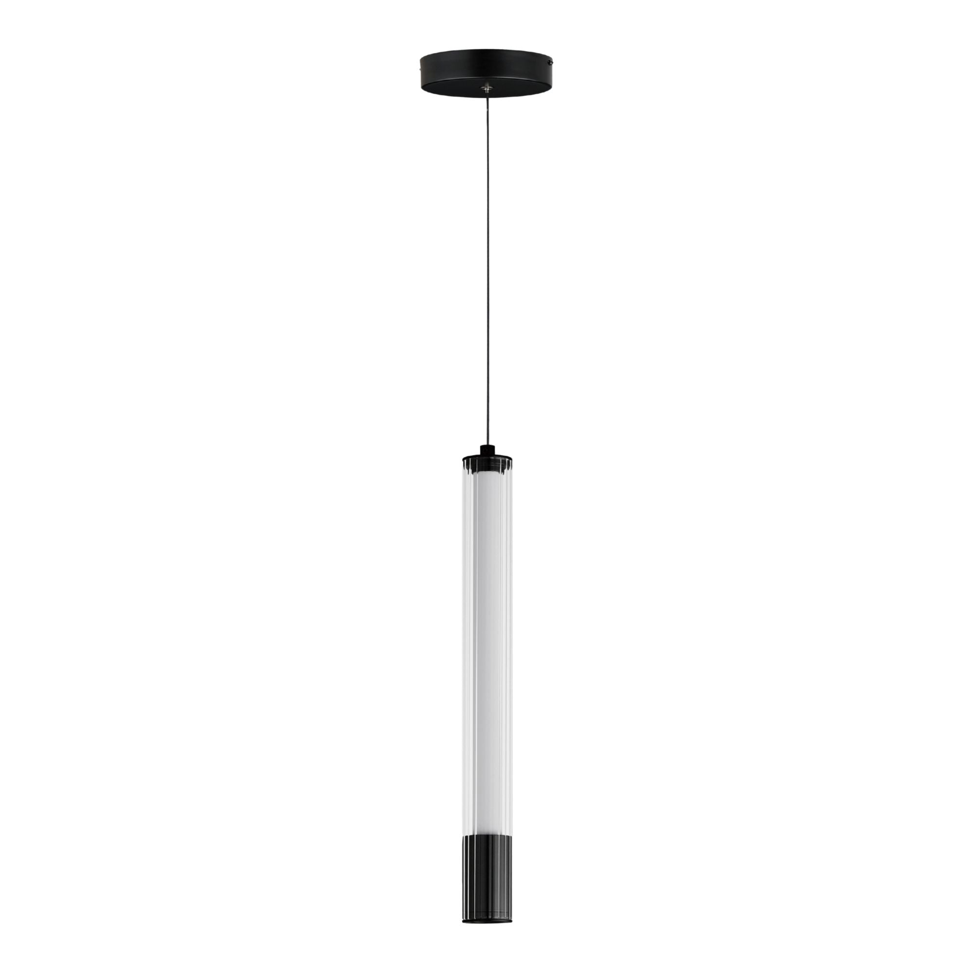 Cortex 14" LED Mini Pendant, Black Finish