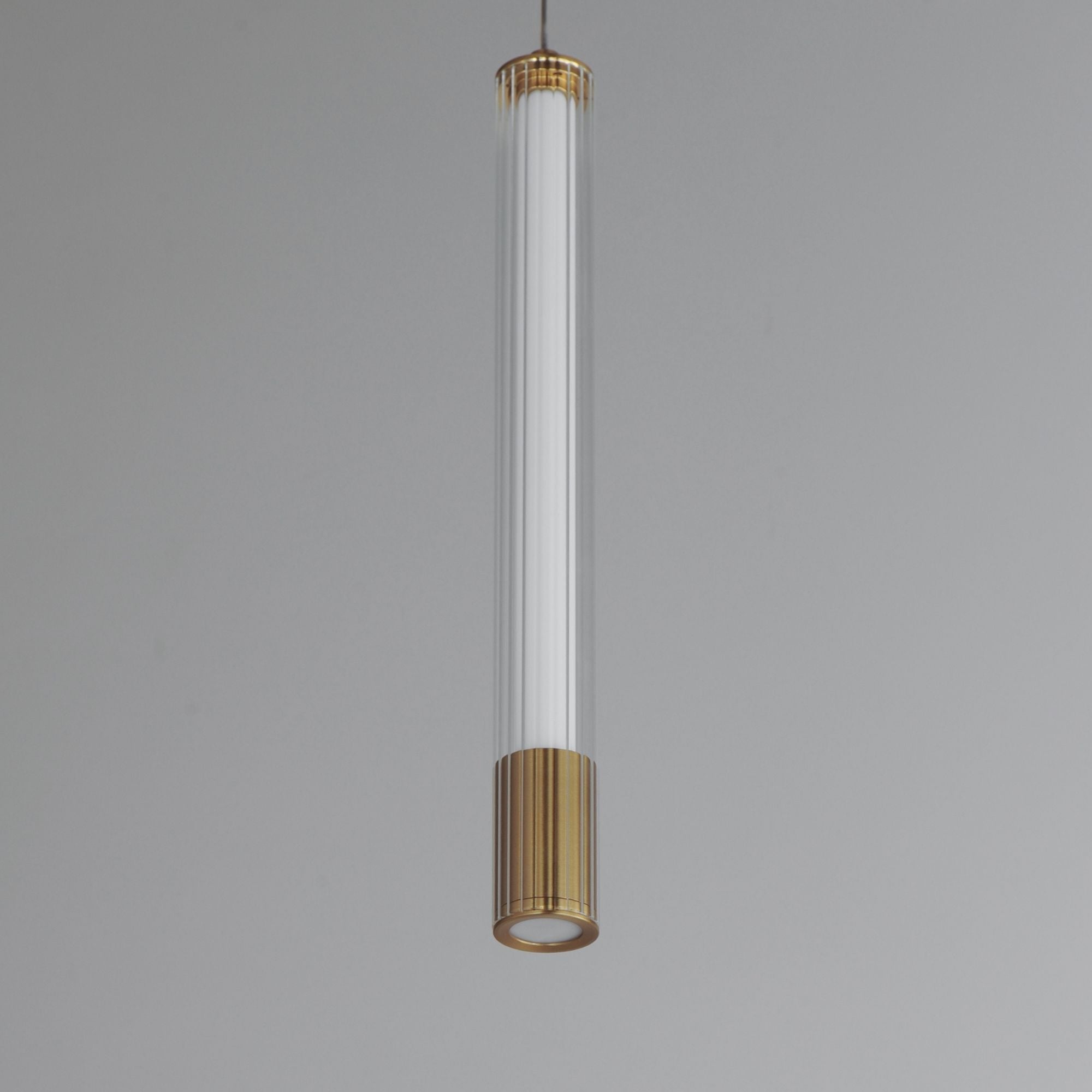 Cortex 14" LED Mini Pendant, Natural Aged Brass Finish