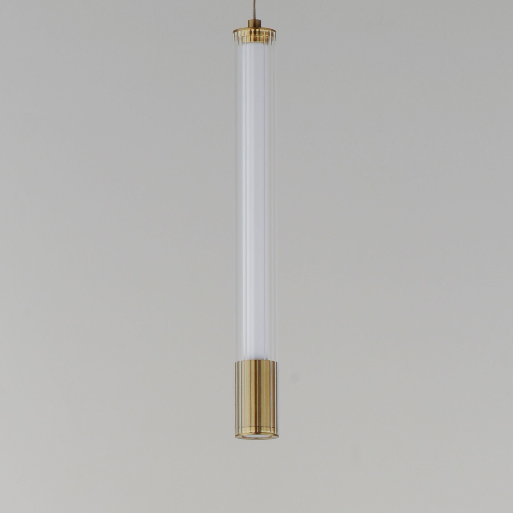 Cortex 14" LED Mini Pendant, Natural Aged Brass Finish