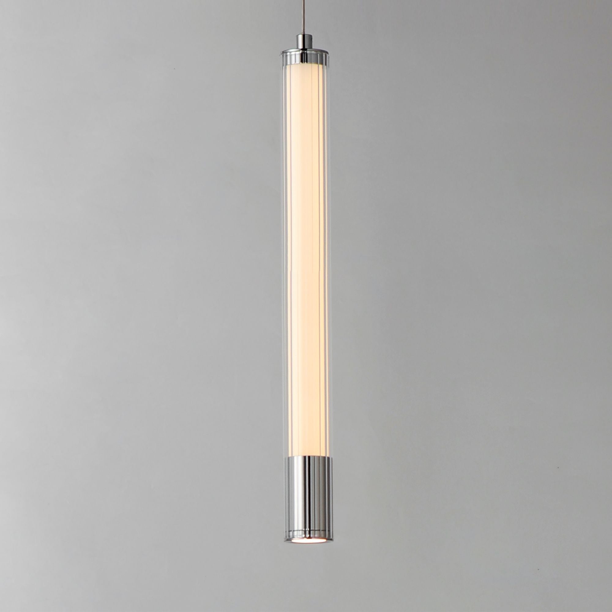 Cortex 14" LED Mini Pendant, Polished Chrome Finish