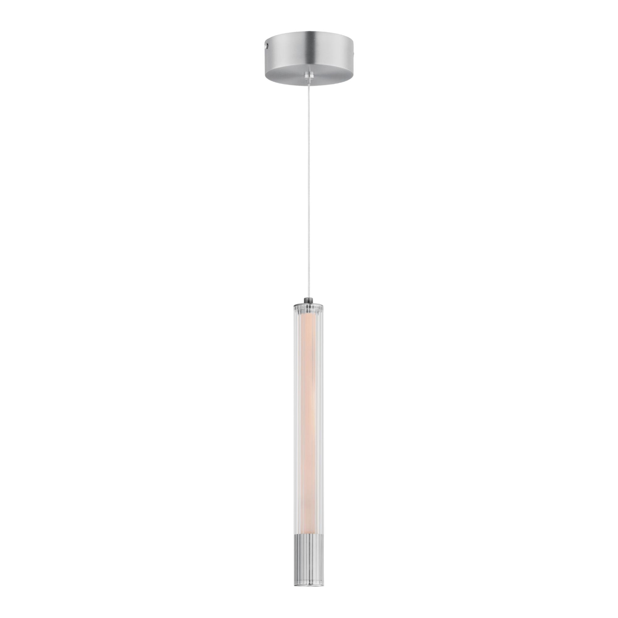Cortex 14" LED Mini Pendant, Polished Chrome Finish