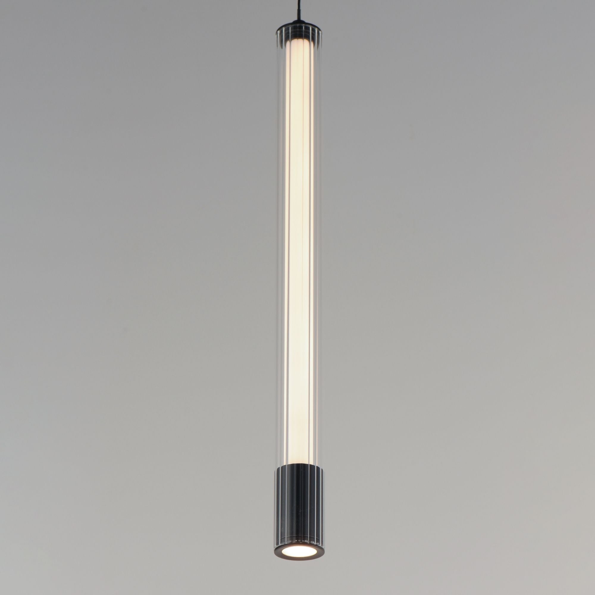Cortex 18" LED Mini Pendant, Black Finish