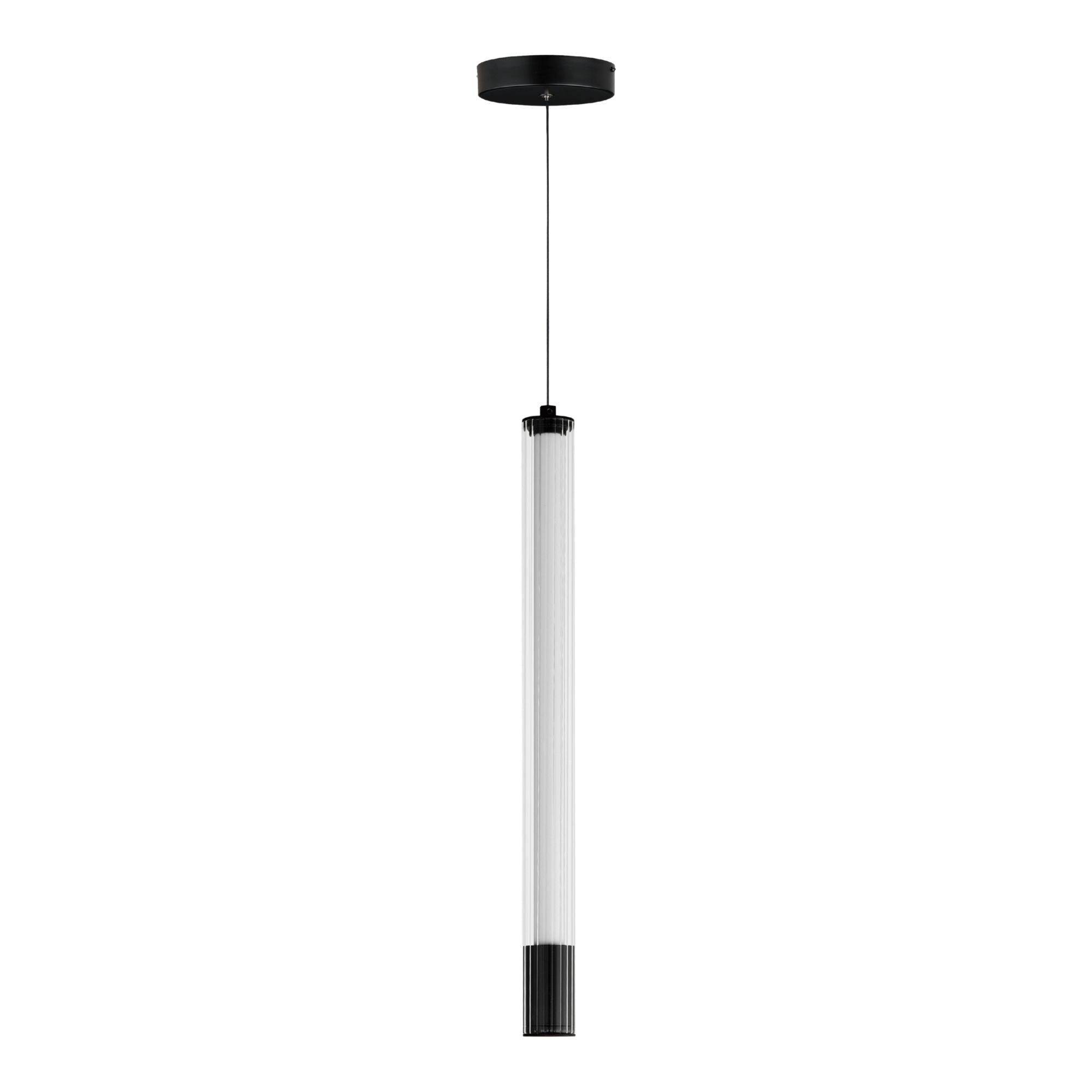 Cortex 18" LED Mini Pendant, Black Finish