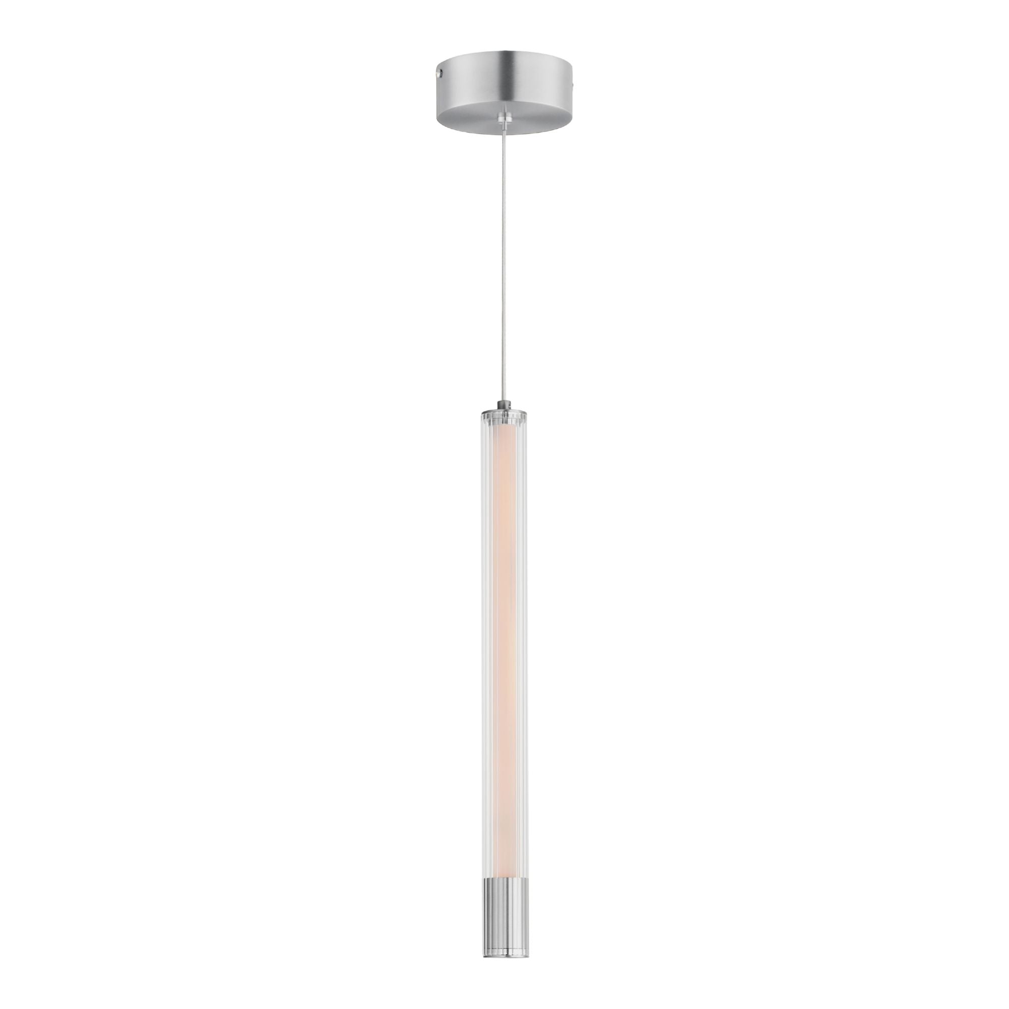 Cortex 18" LED Mini Pendant, Polished Chrome Finish
