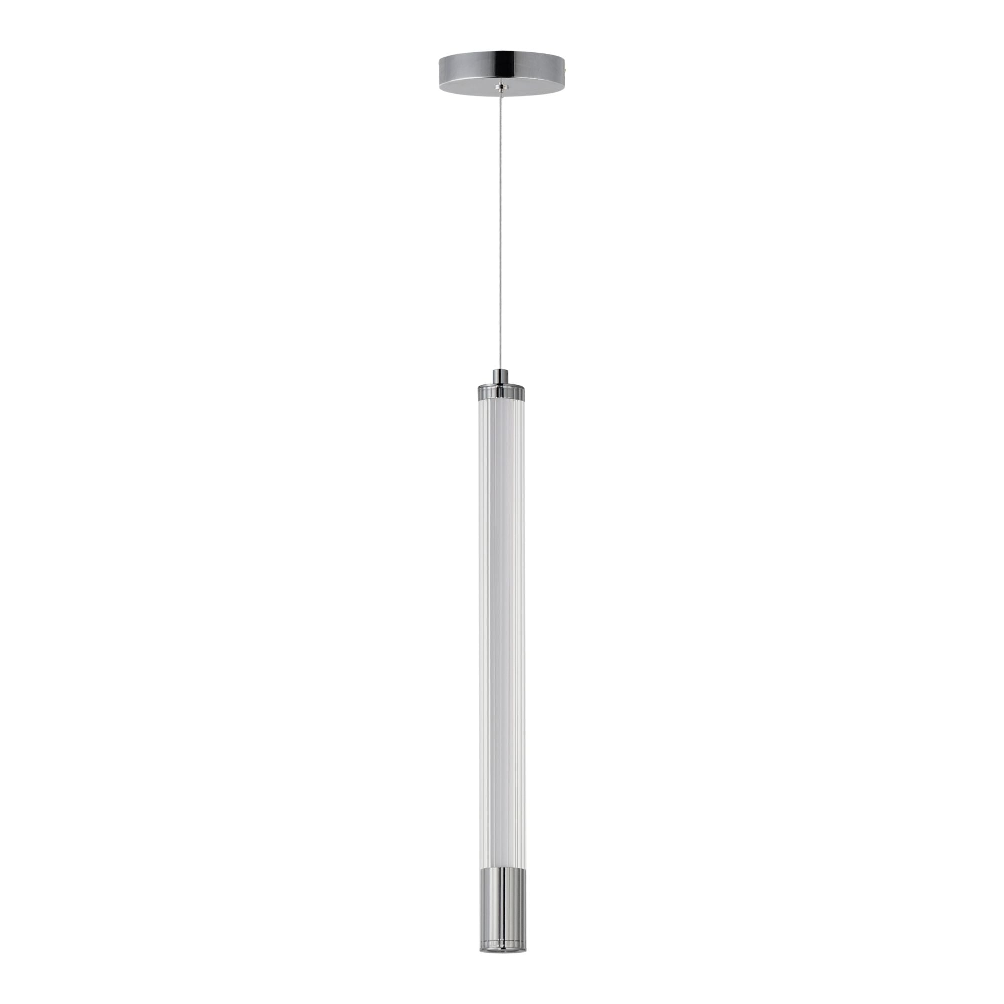 Cortex 18" LED Mini Pendant, Polished Chrome Finish