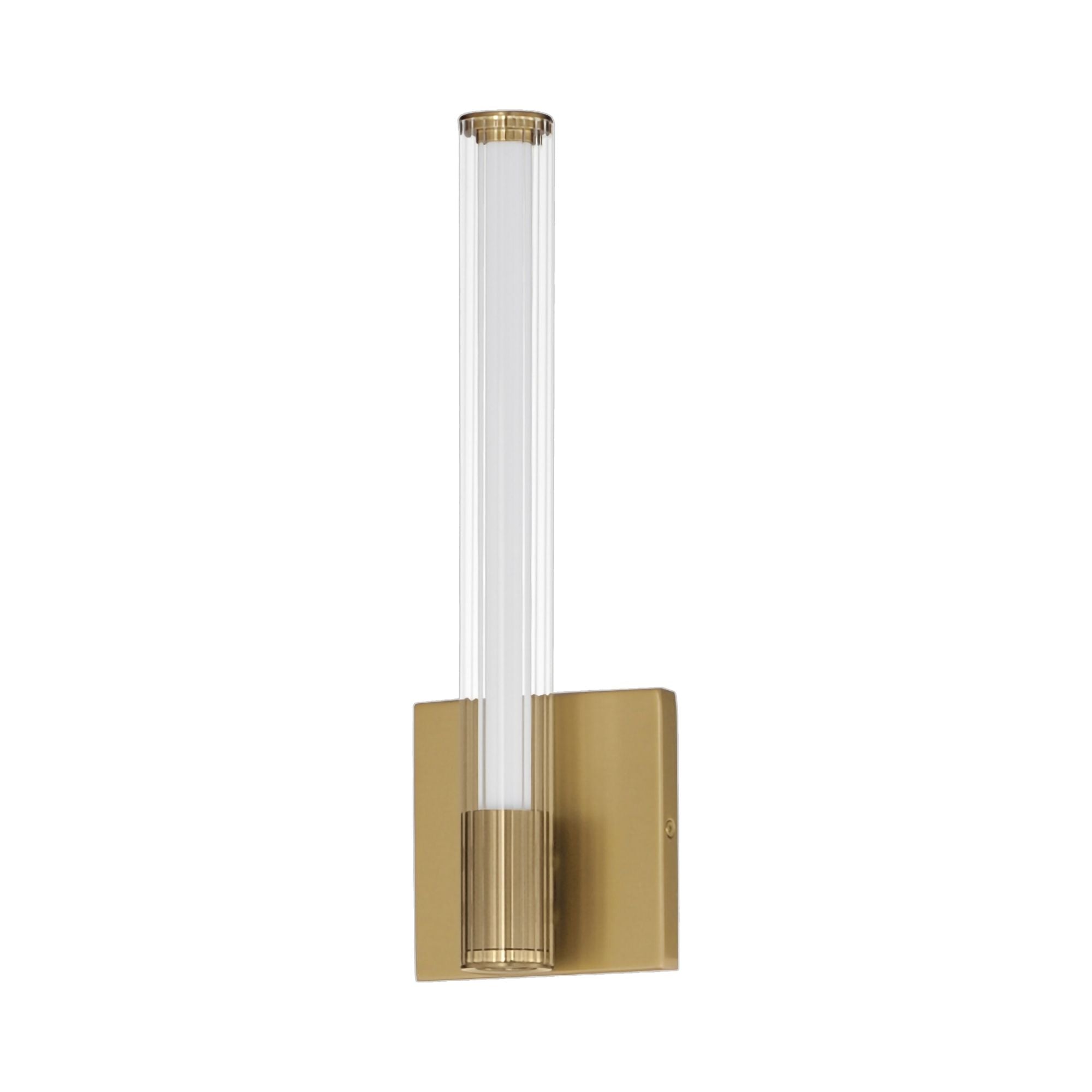 Cortex 14" LED Wall Sconce, Natural Aged Brass Finish