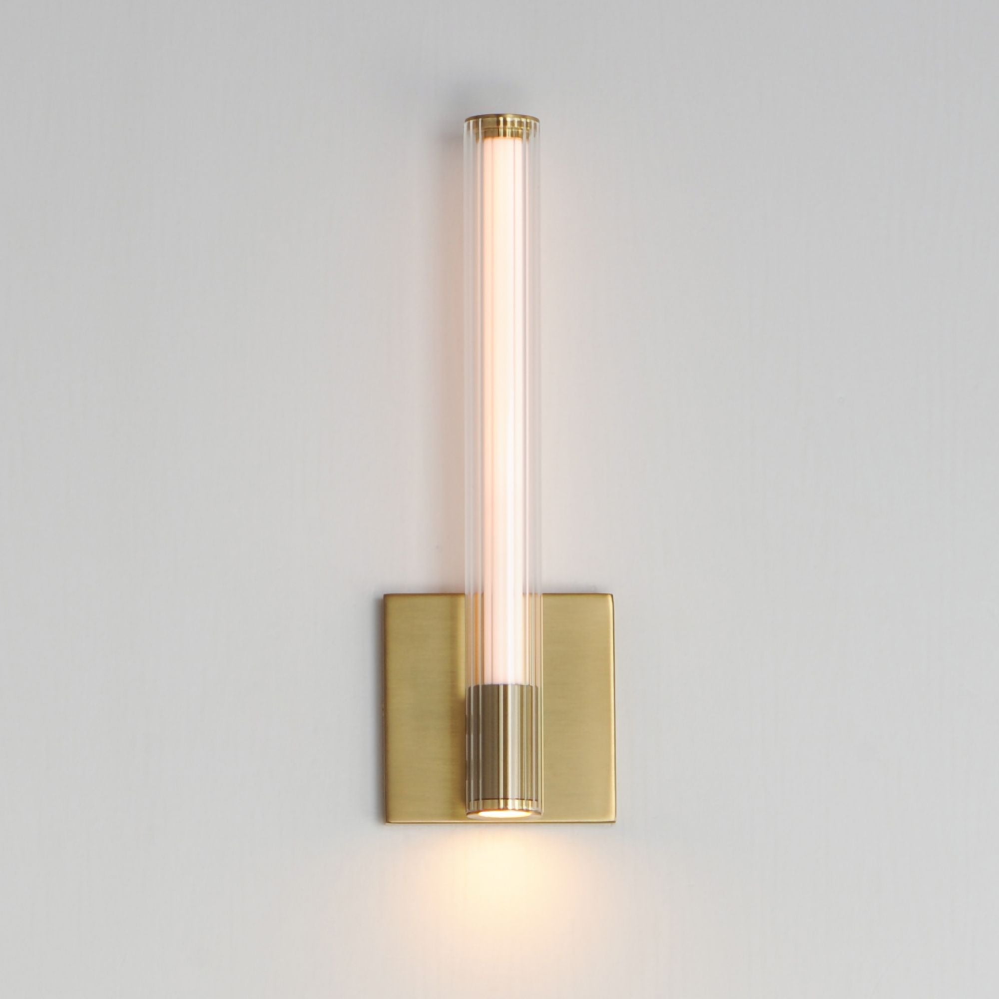Cortex 14" LED Wall Sconce, Natural Aged Brass Finish