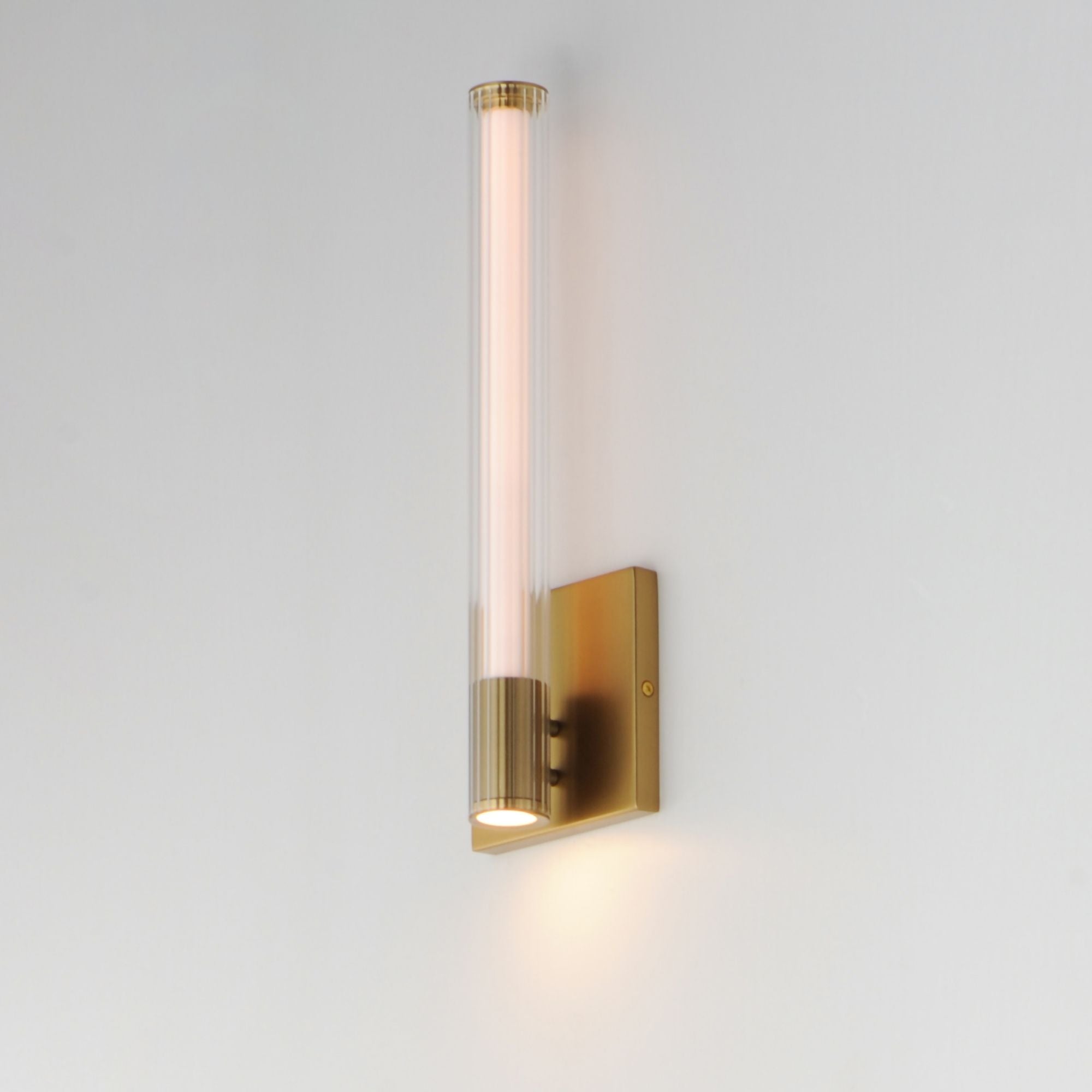 Cortex 14" LED Wall Sconce, Natural Aged Brass Finish