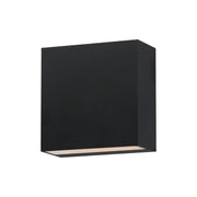 Cubed 6" LED Outdoor Wall Sconce, Black Finish