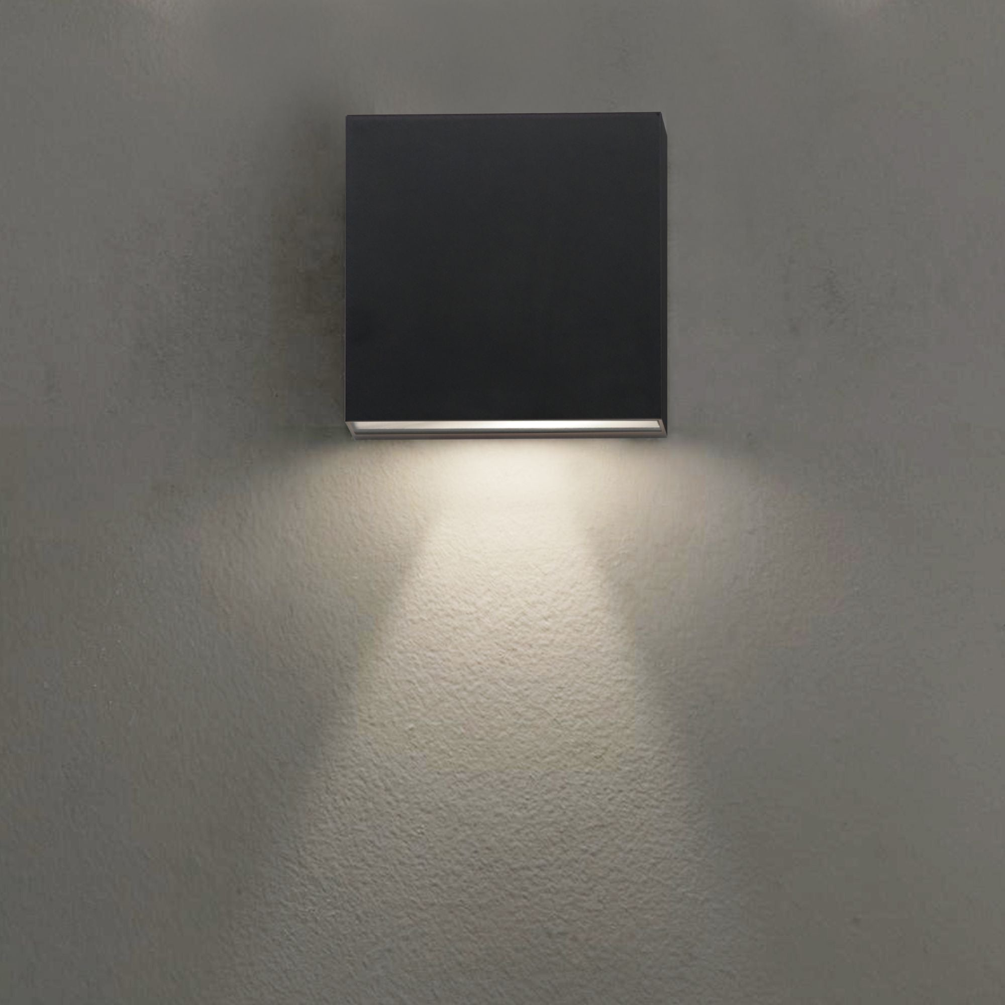 Cubed 6" LED Outdoor Wall Sconce, Black Finish