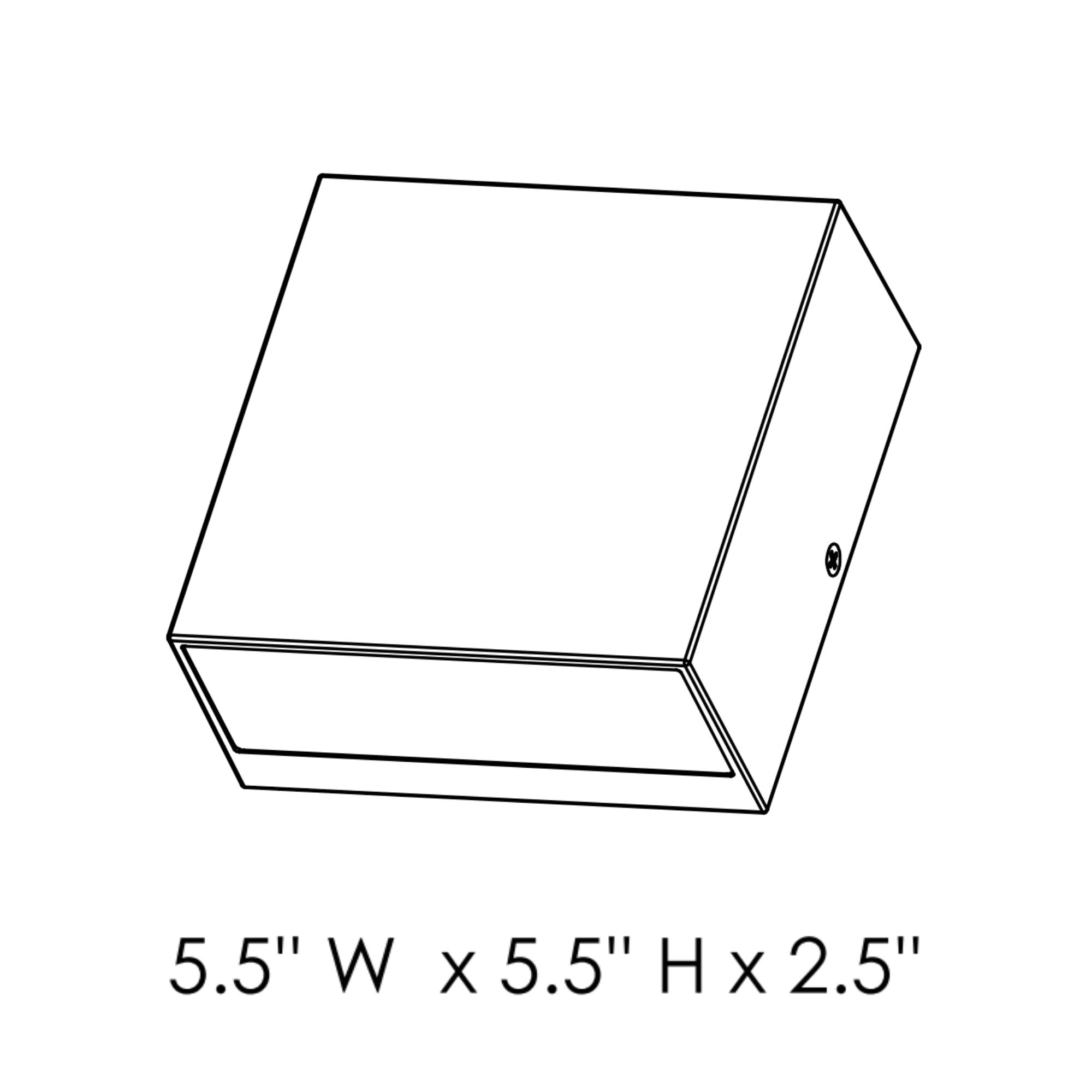 Cubed 6" LED Outdoor Wall Sconce, Black Finish