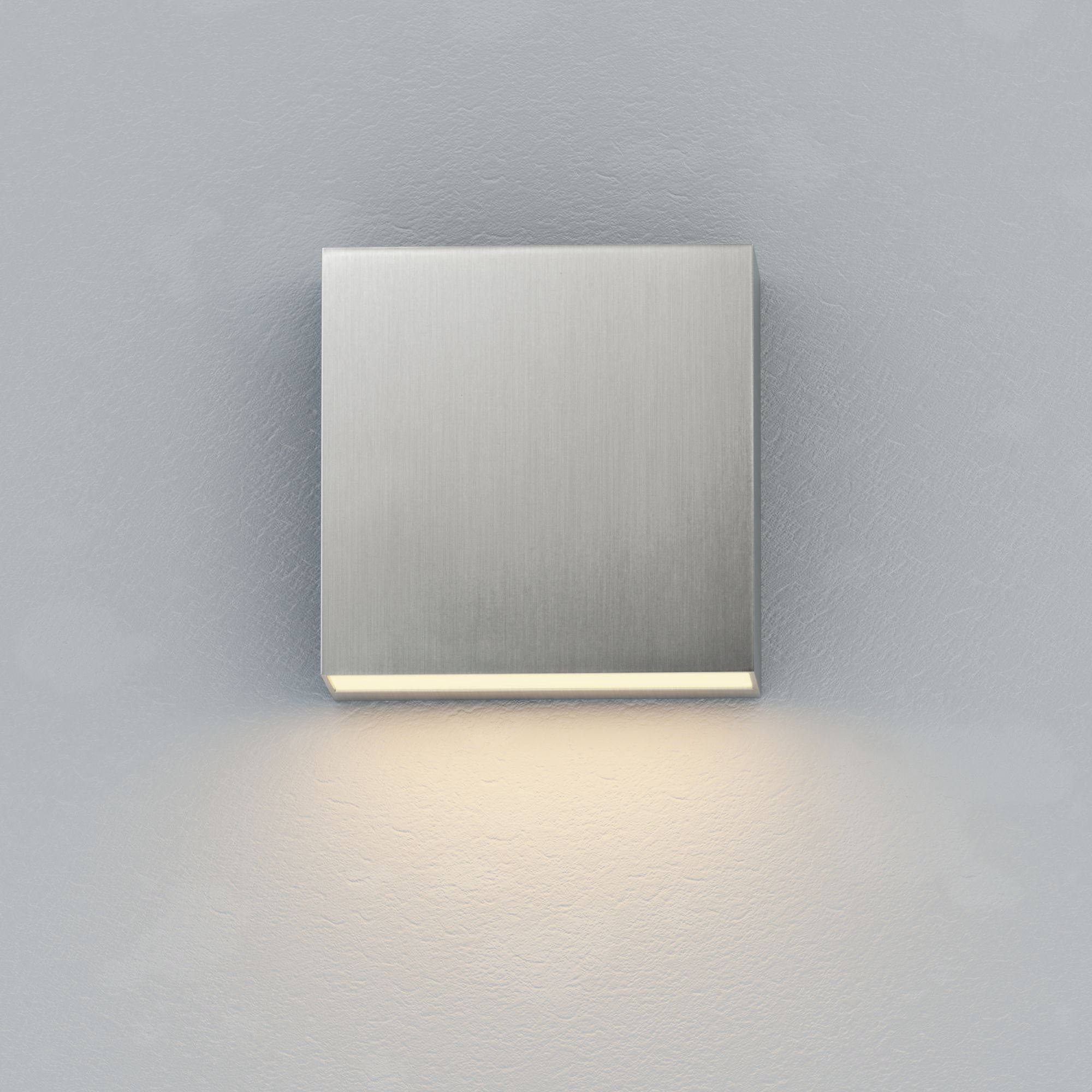 Cubed 6" LED Outdoor Wall Sconce, Satin Aluminum Finish