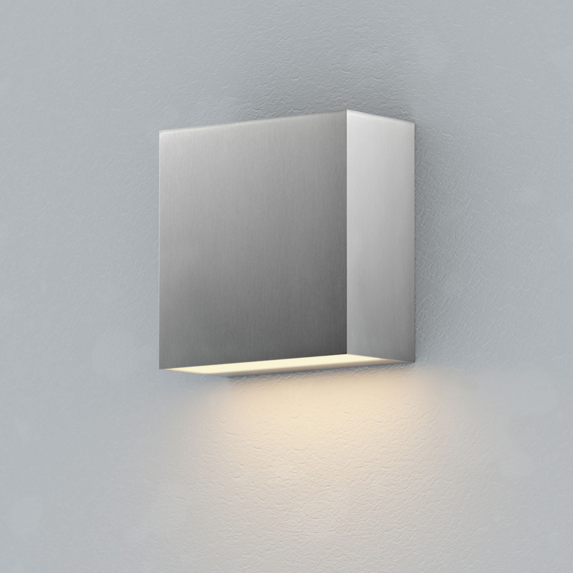Cubed 6" LED Outdoor Wall Sconce, Satin Aluminum Finish