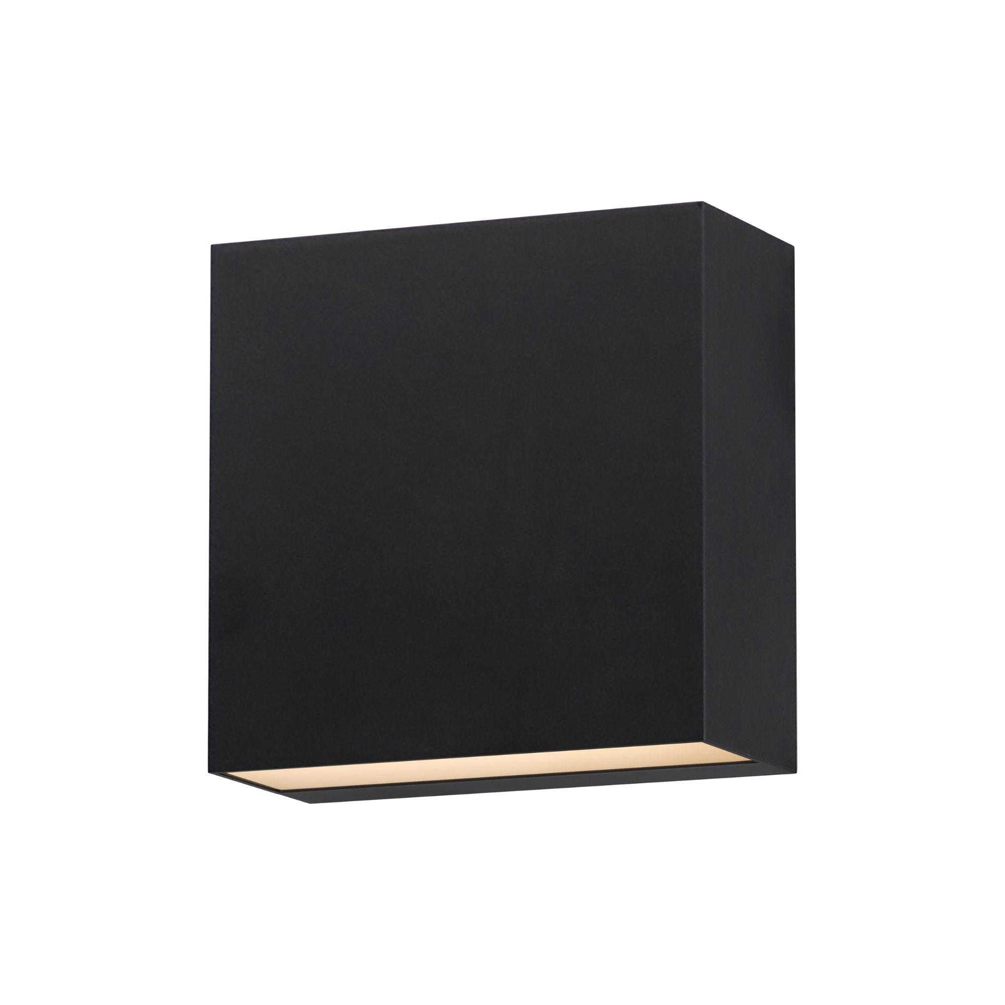 Cubed 6" 2-Light LED Outdoor Wall Sconce, Black Finish
