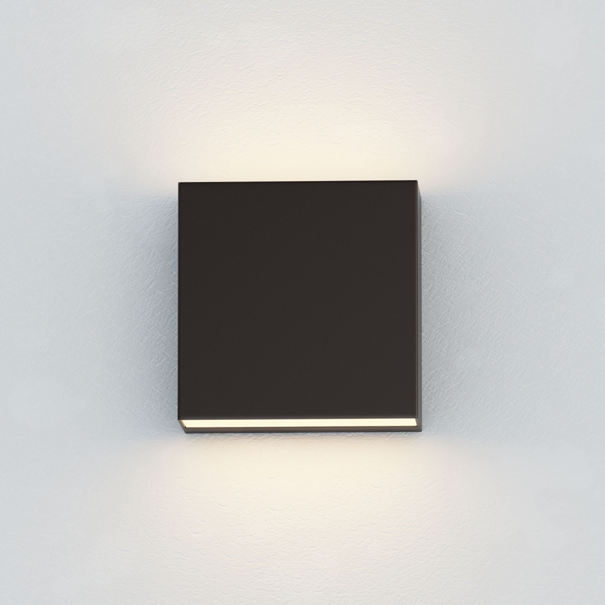 Cubed 6" 2-Light LED Outdoor Wall Sconce, Black Finish