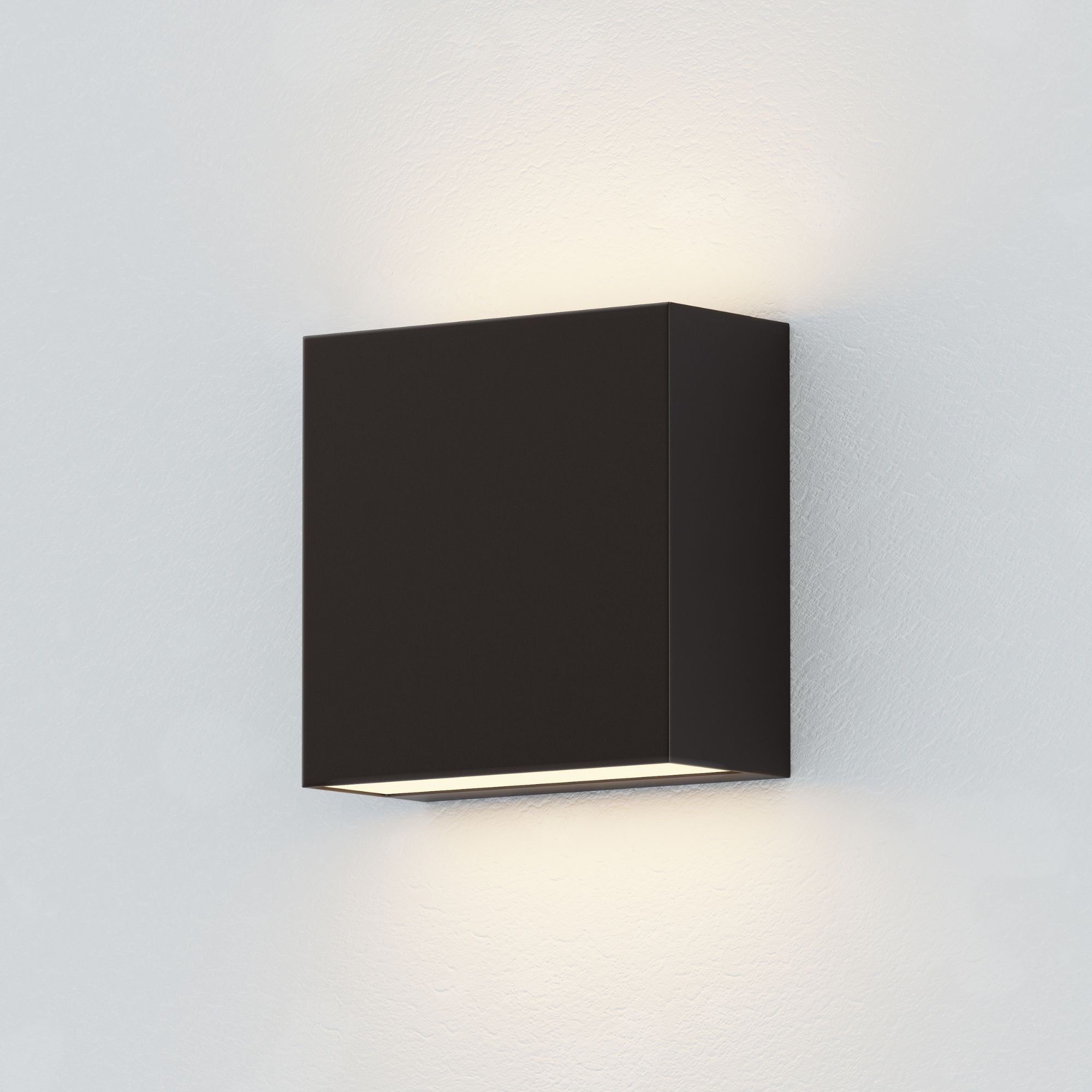 Cubed 6" 2-Light LED Outdoor Wall Sconce, Black Finish