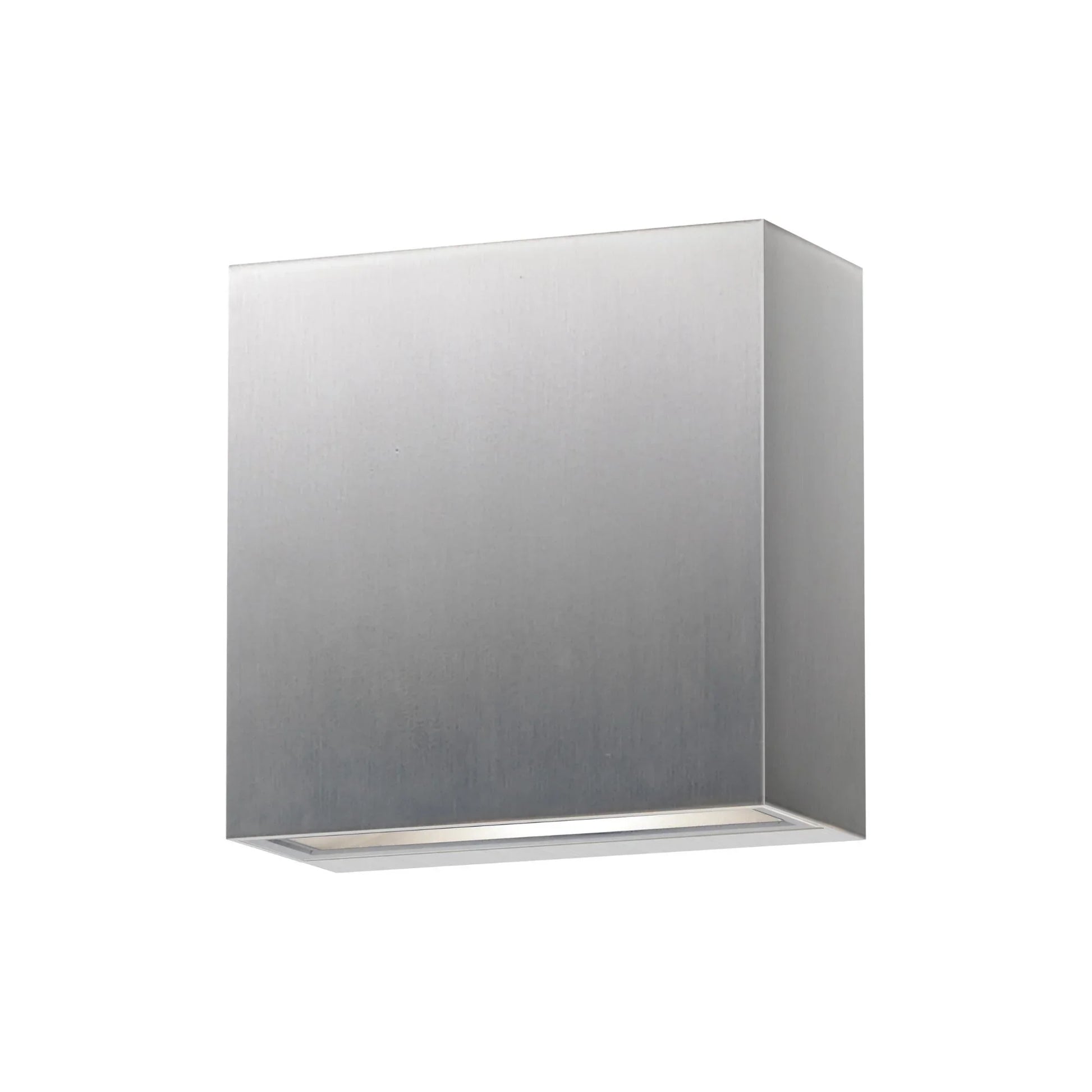ET2 Lighting - Cubed 6" 2-Light LED Outdoor Wall Sconce, Satin Aluminum Finish | Bees Lighting
