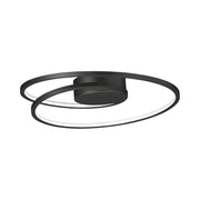 Cycle 18" LED Flush Mount, Black Finish