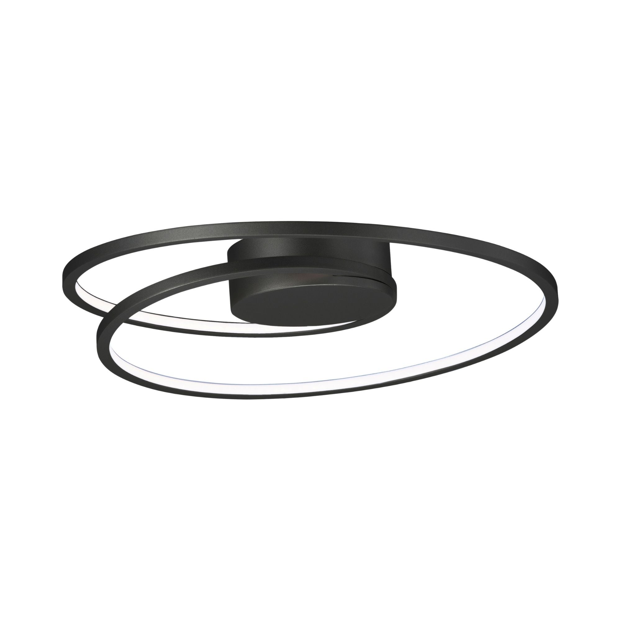 Cycle 18" LED Flush Mount, Black Finish