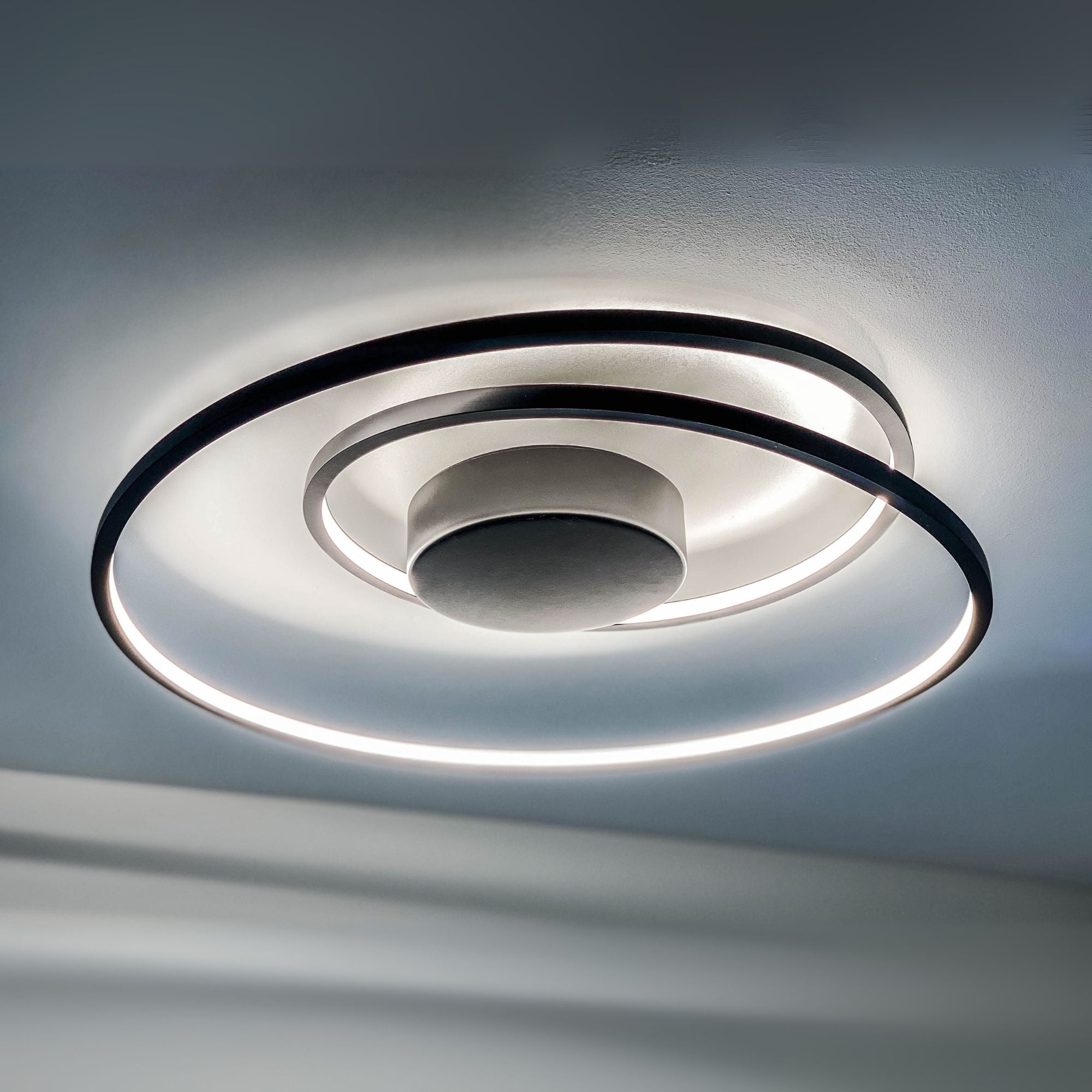 Cycle 18" LED Flush Mount, Black Finish