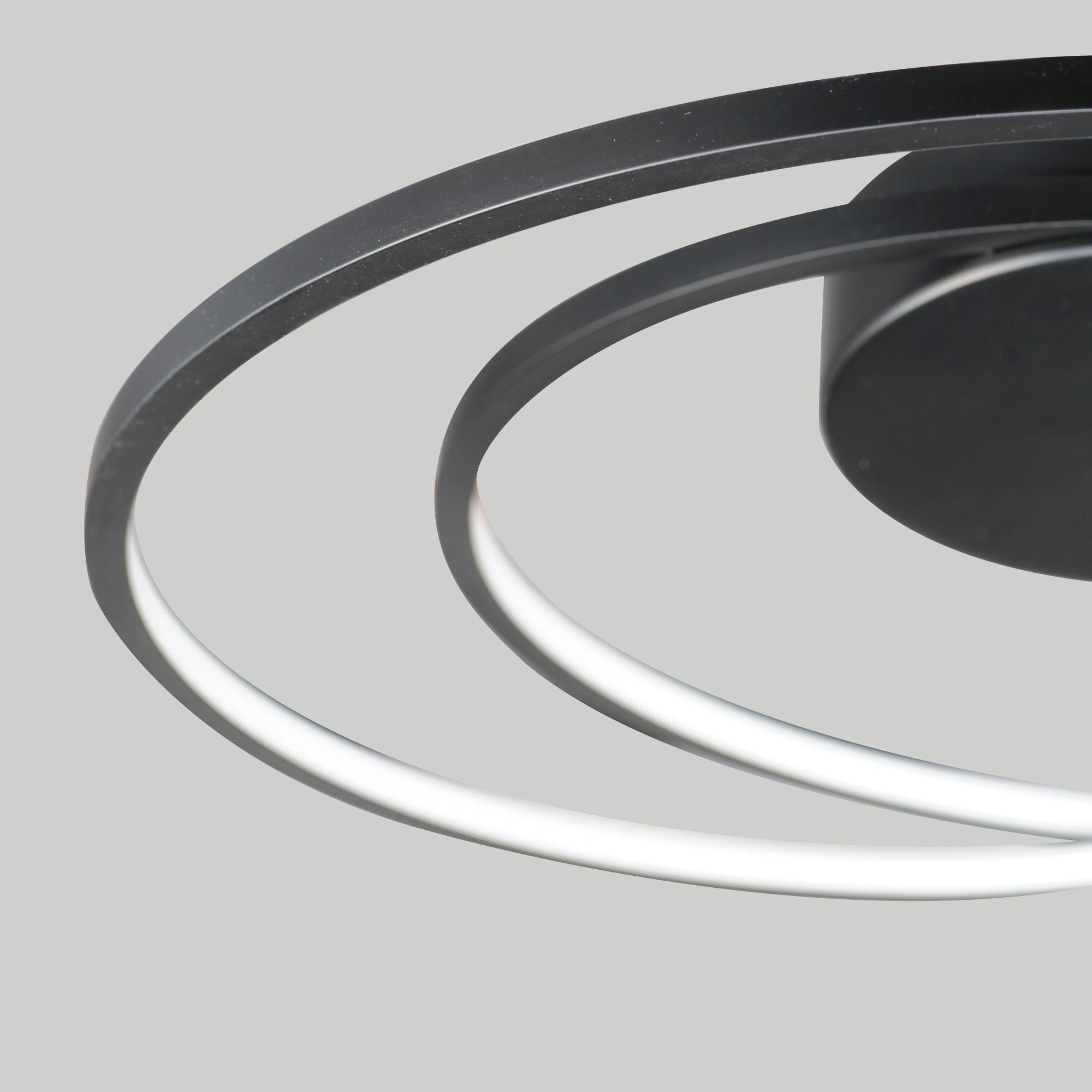 Cycle 18" LED Flush Mount, Black Finish